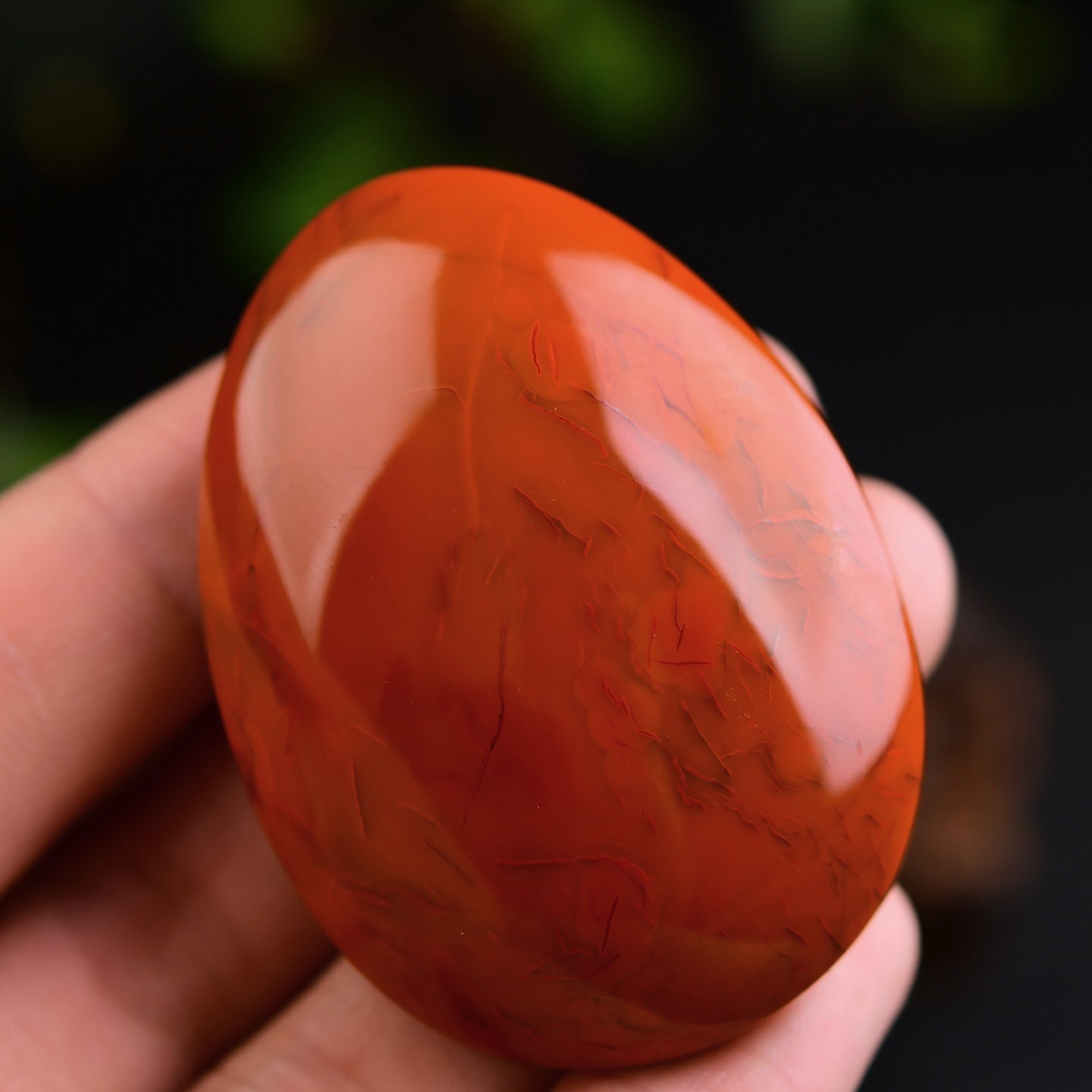 A1909 Beautiful Chinese Nanhong Agate Water Droplet Shape Pendant