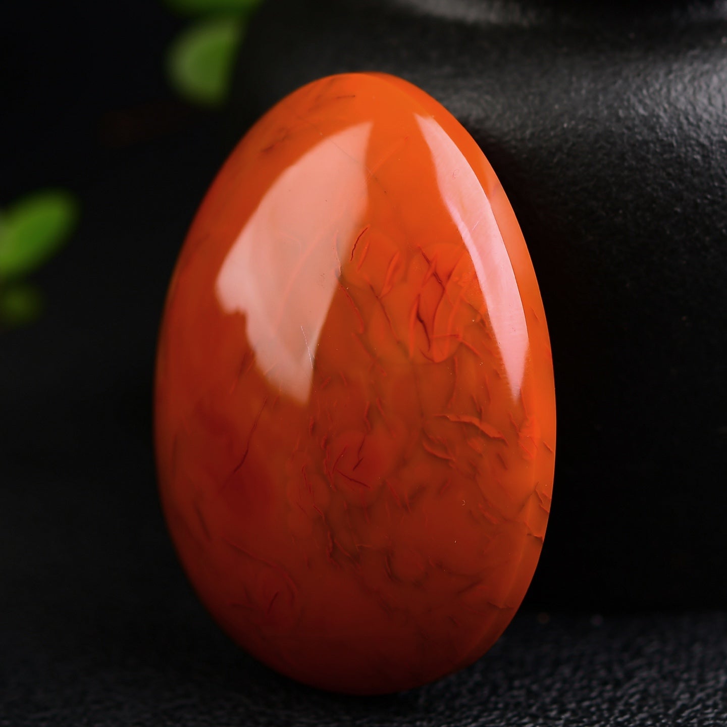 A1909 Beautiful Chinese Nanhong Agate Water Droplet Shape Pendant