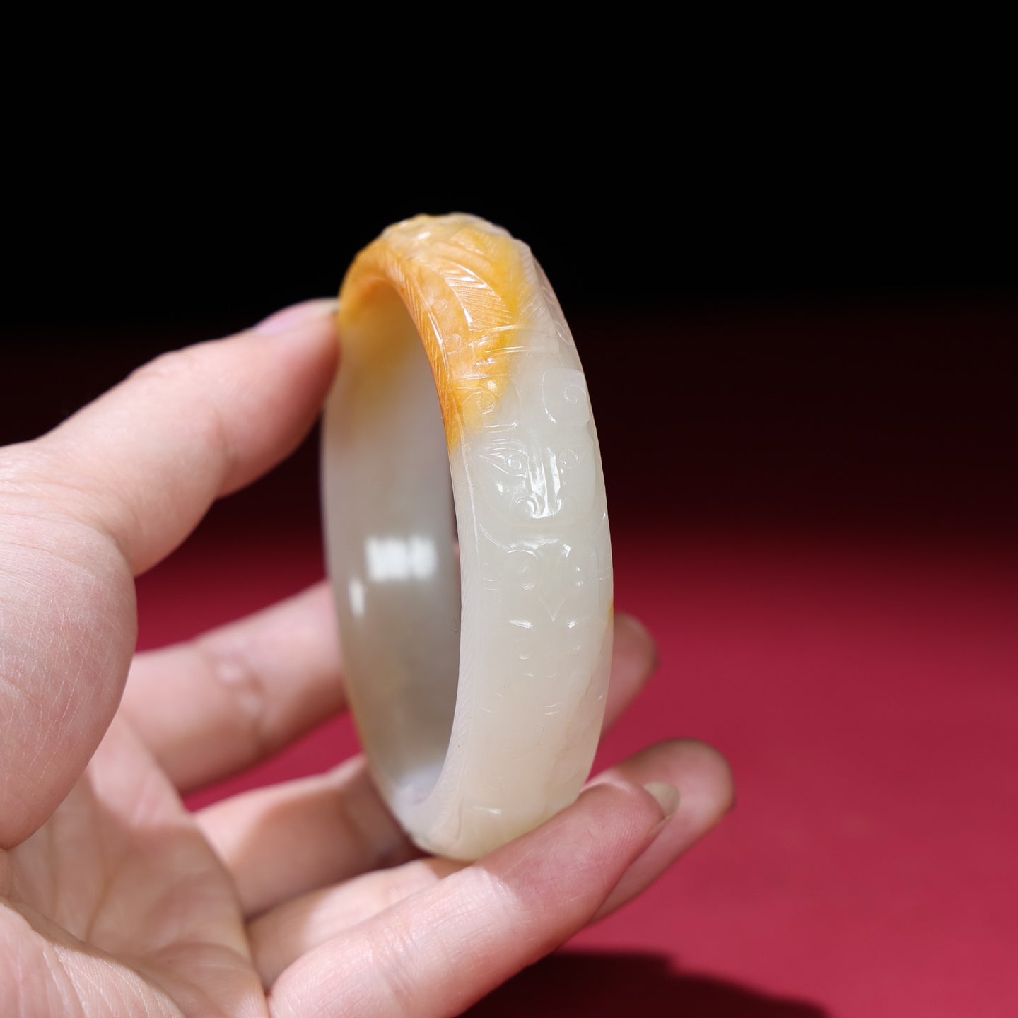A1959 Inside Diameter 60 MM Chinese Hetian Jade Bracelet