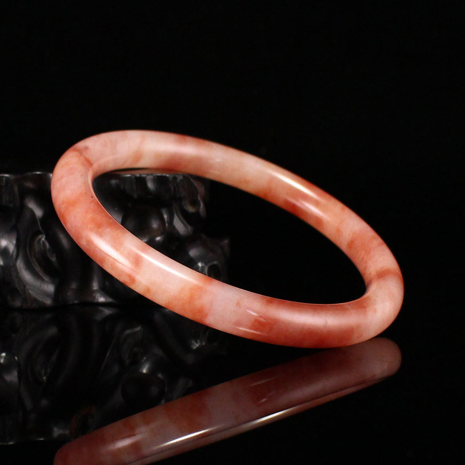 A1963 Inside Diameter 63 MM Natural Quartzite Pink Taohuayu Bracelet