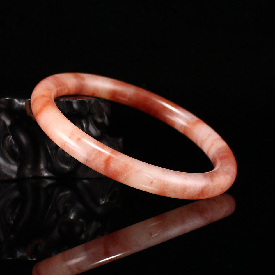 A1963 Inside Diameter 63 MM Natural Quartzite Pink Taohuayu Bracelet
