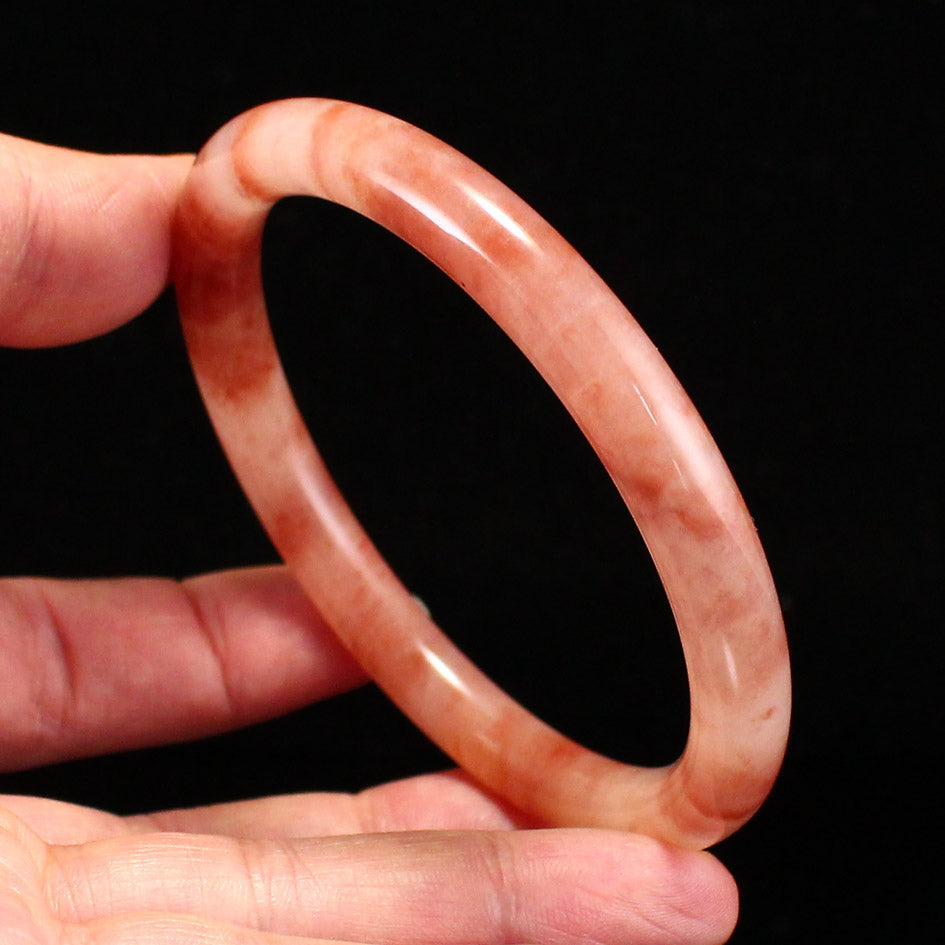 A1963 Inside Diameter 63 MM Natural Quartzite Pink Taohuayu Bracelet
