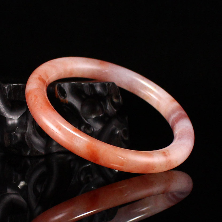 A1964 Inside Diameter 55 MM Natural Quartzite Pink Taohuayu Bracelet