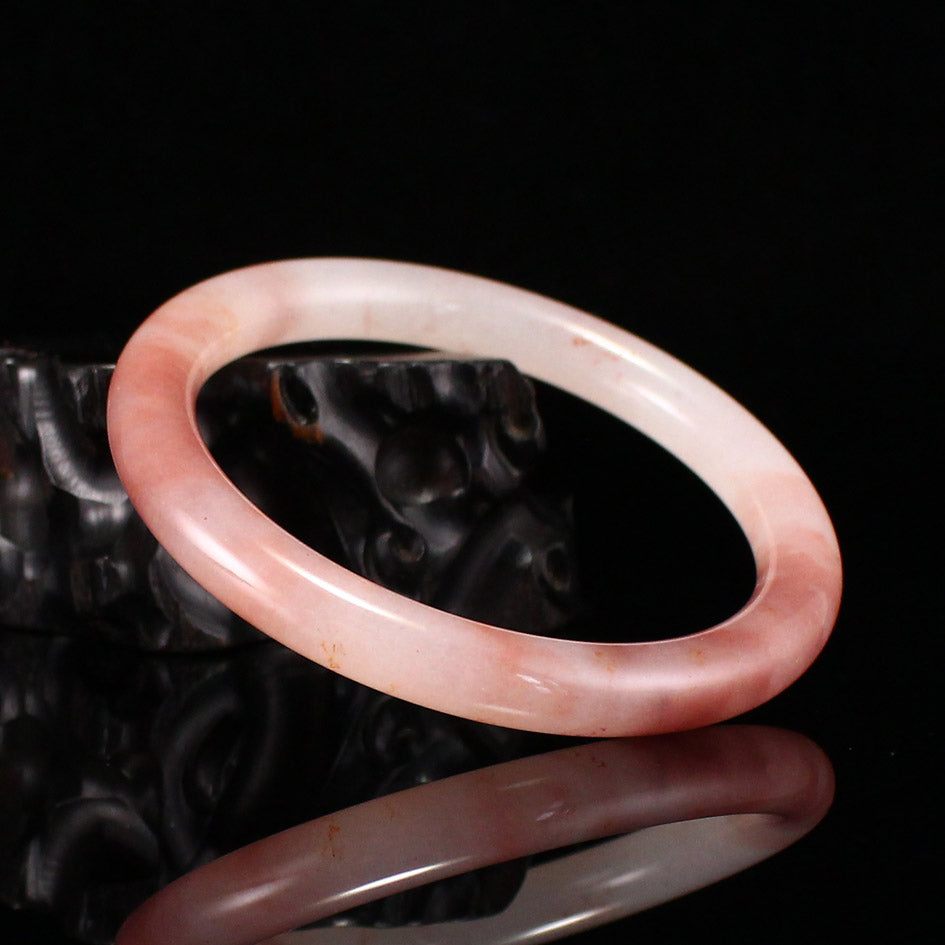 A1965 Inside Diameter 59 MM Natural Quartzite Pink Taohuayu Bracelet