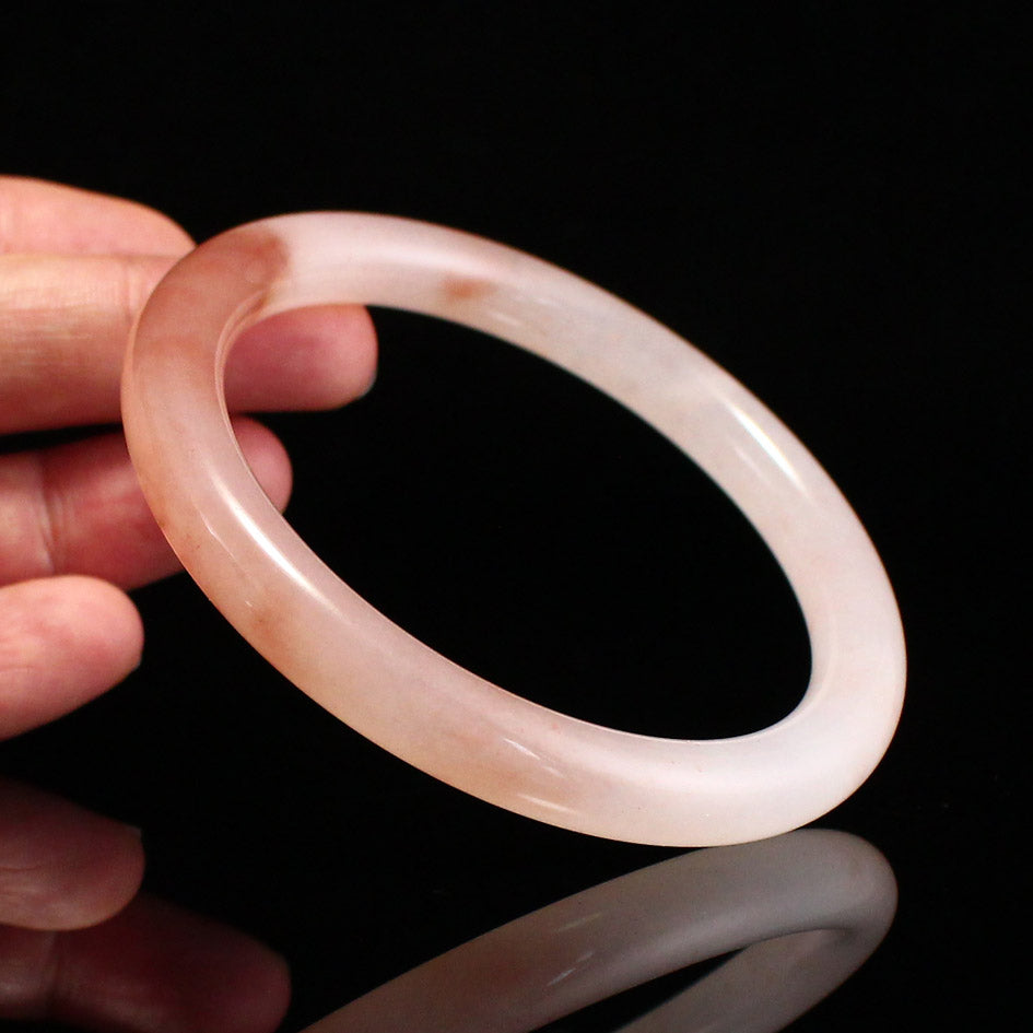 A1967 Inside Diameter 59 MM Natural Quartzite Pink Taohuayu Bracelet