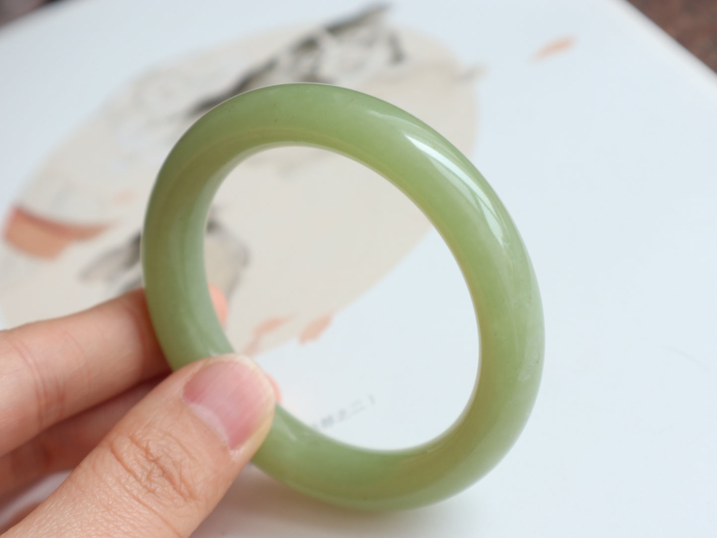 A1995 Inside Diameter 55 MM Superb Chinese Hetian Jade Bracelet