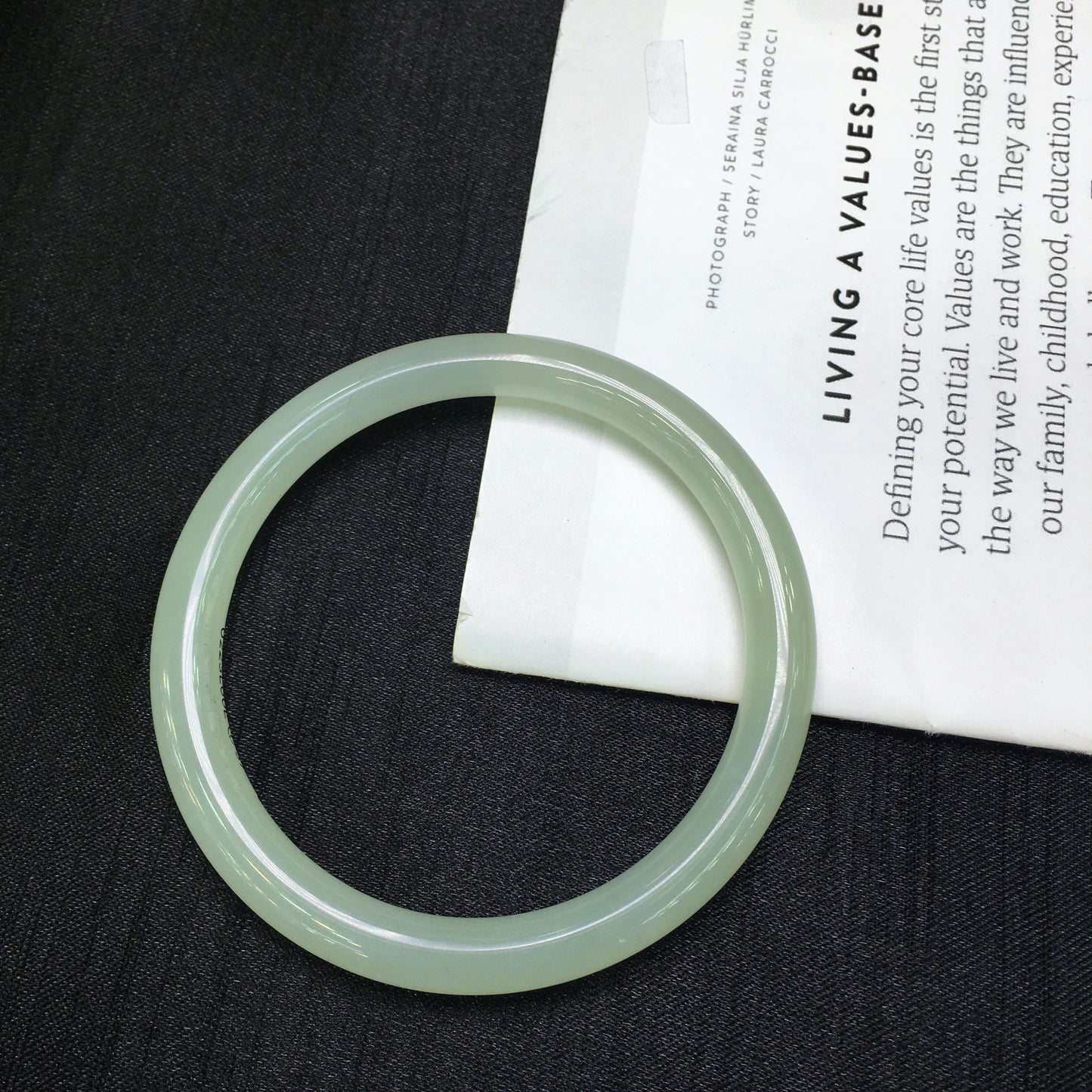 A2005 Inside Diameter 57 MM Chinese Gao Bingqing Hetian Jade Bracelet