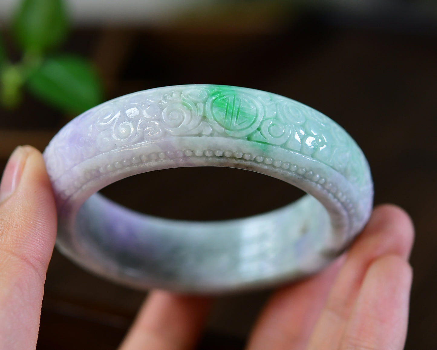 A2023 Inside Diameter 59 MM Beautiful Natural Jadeite Bracelet