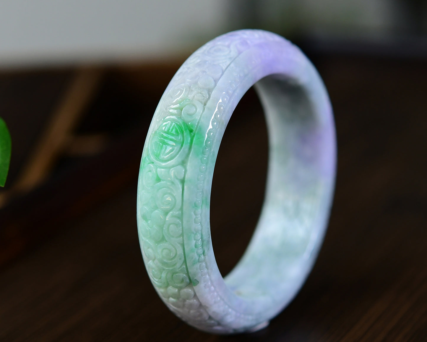 A2023 Inside Diameter 59 MM Beautiful Natural Jadeite Bracelet