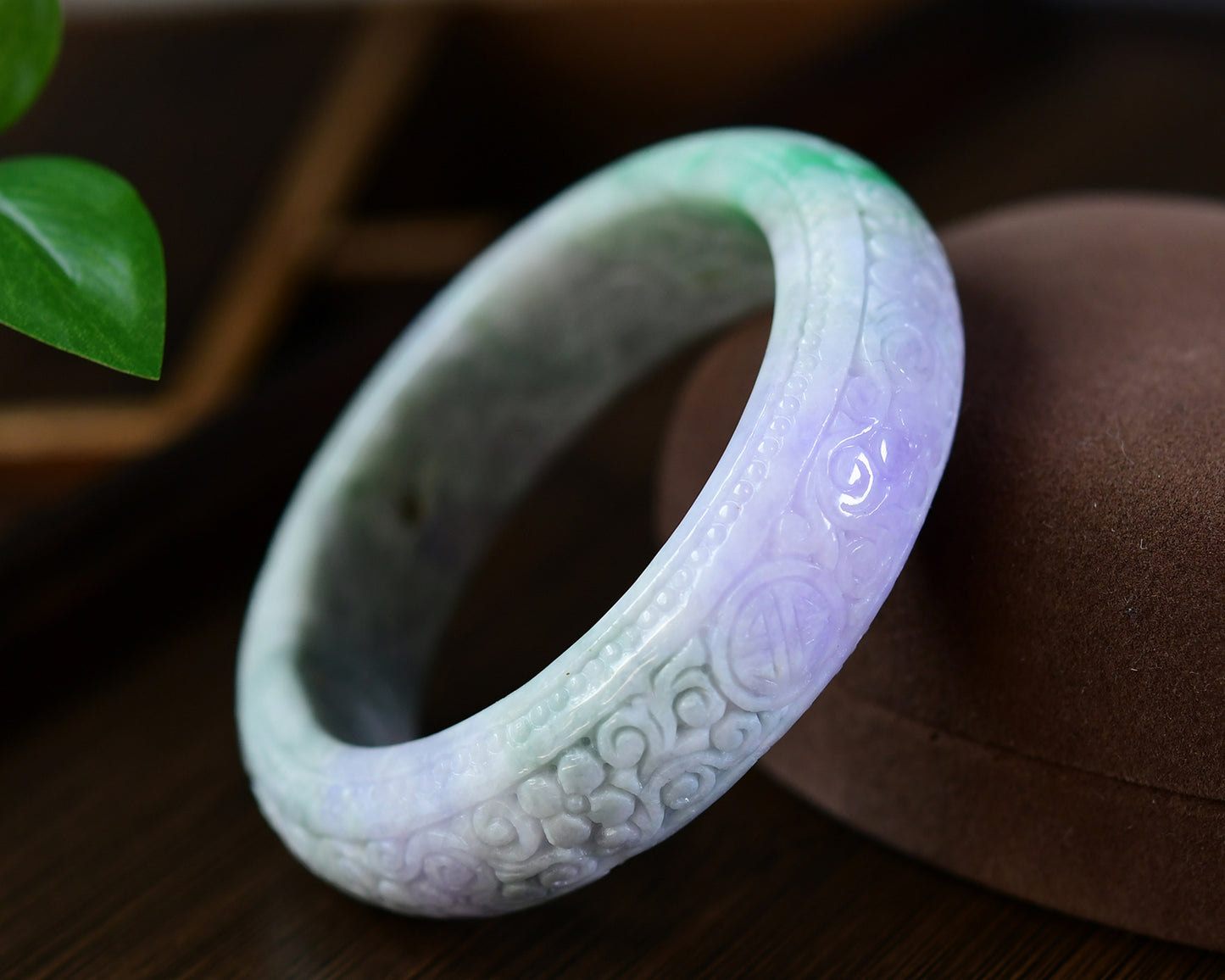 A2023 Inside Diameter 59 MM Beautiful Natural Jadeite Bracelet