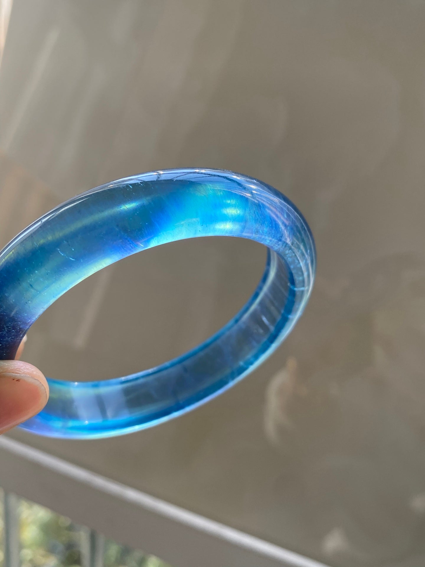A2034 Inside Diameter 60.4 MM Beautiful Aquamarine Bracelet
