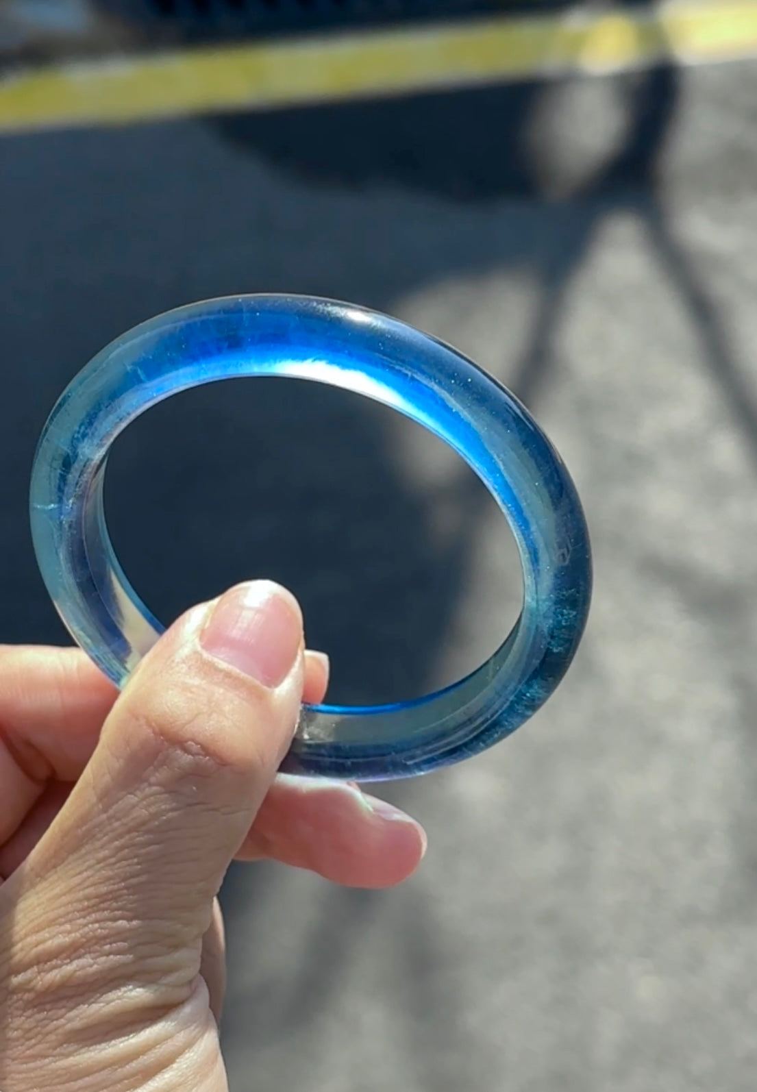 A2035 Inside Diameter 55.2 MM Beautiful Aquamarine Bracelet