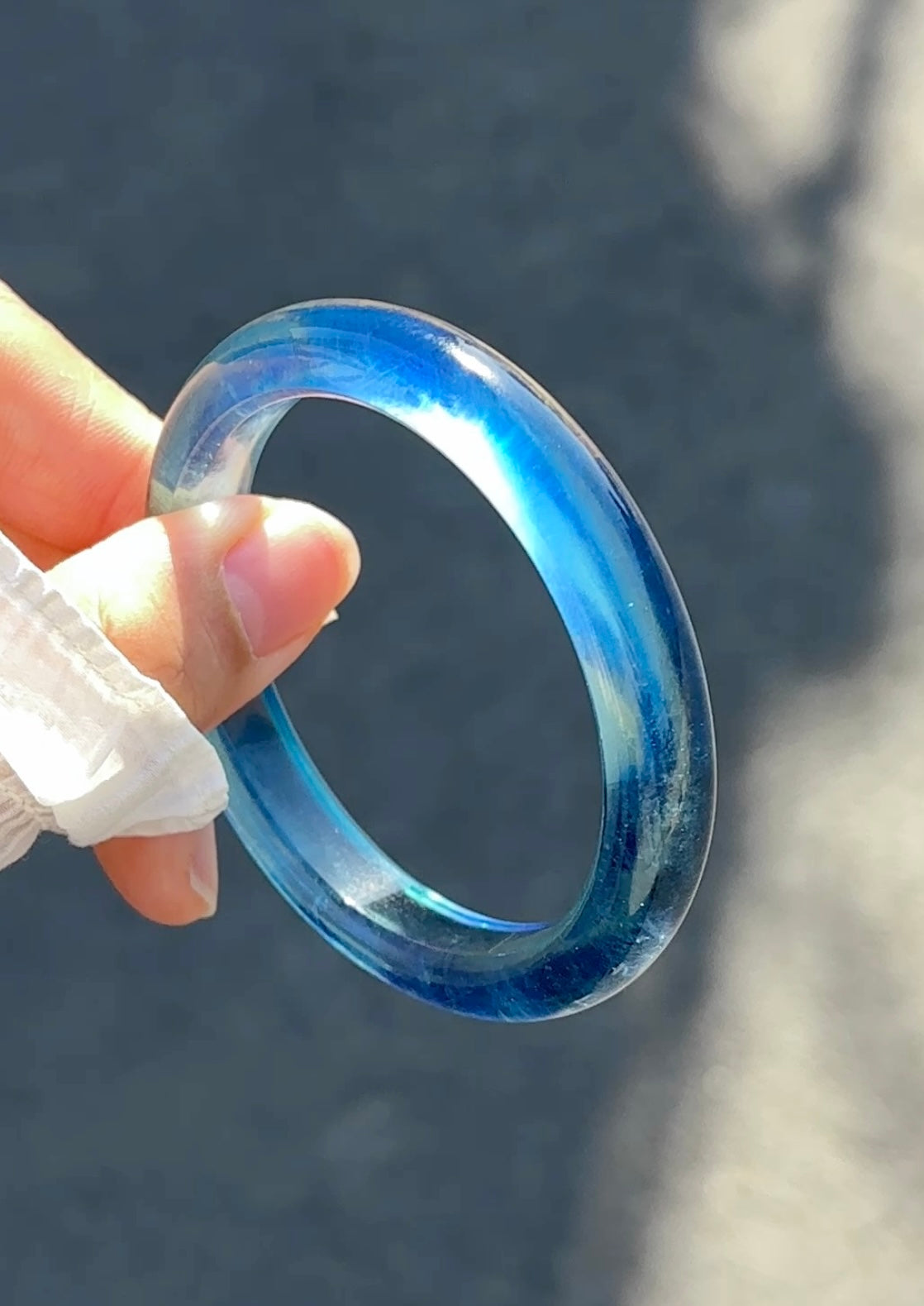 A2035 Inside Diameter 55.2 MM Beautiful Aquamarine Bracelet