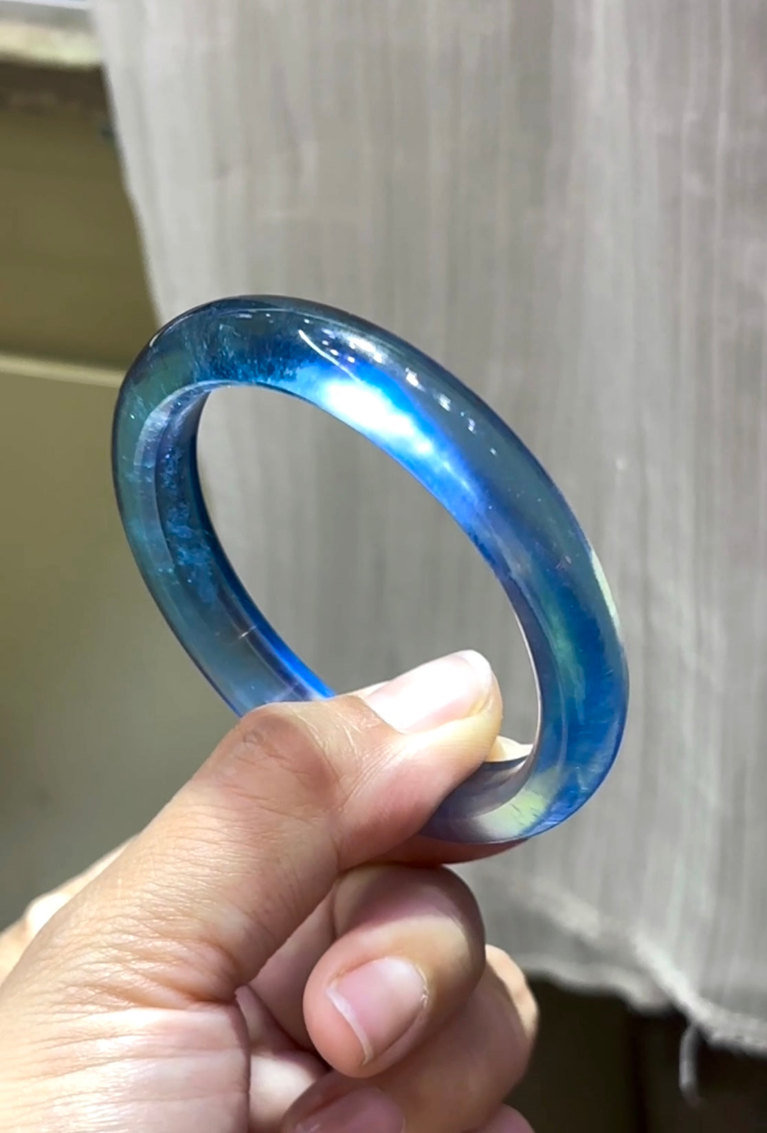 A2035 Inside Diameter 55.2 MM Beautiful Aquamarine Bracelet