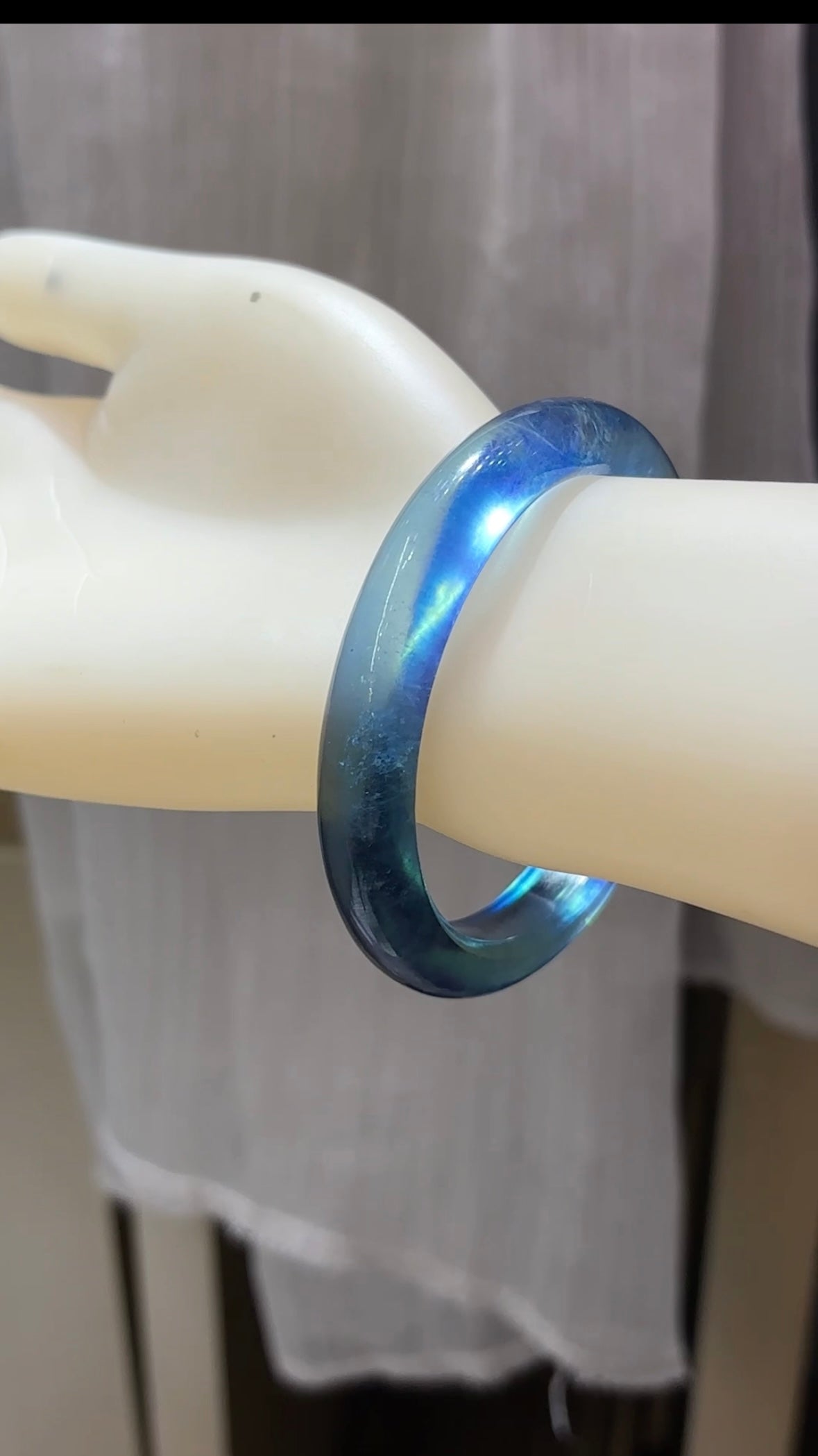 A2035 Inside Diameter 55.2 MM Beautiful Aquamarine Bracelet