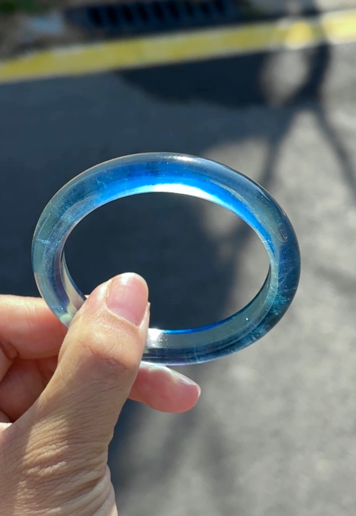 A2035 Inside Diameter 55.2 MM Beautiful Aquamarine Bracelet