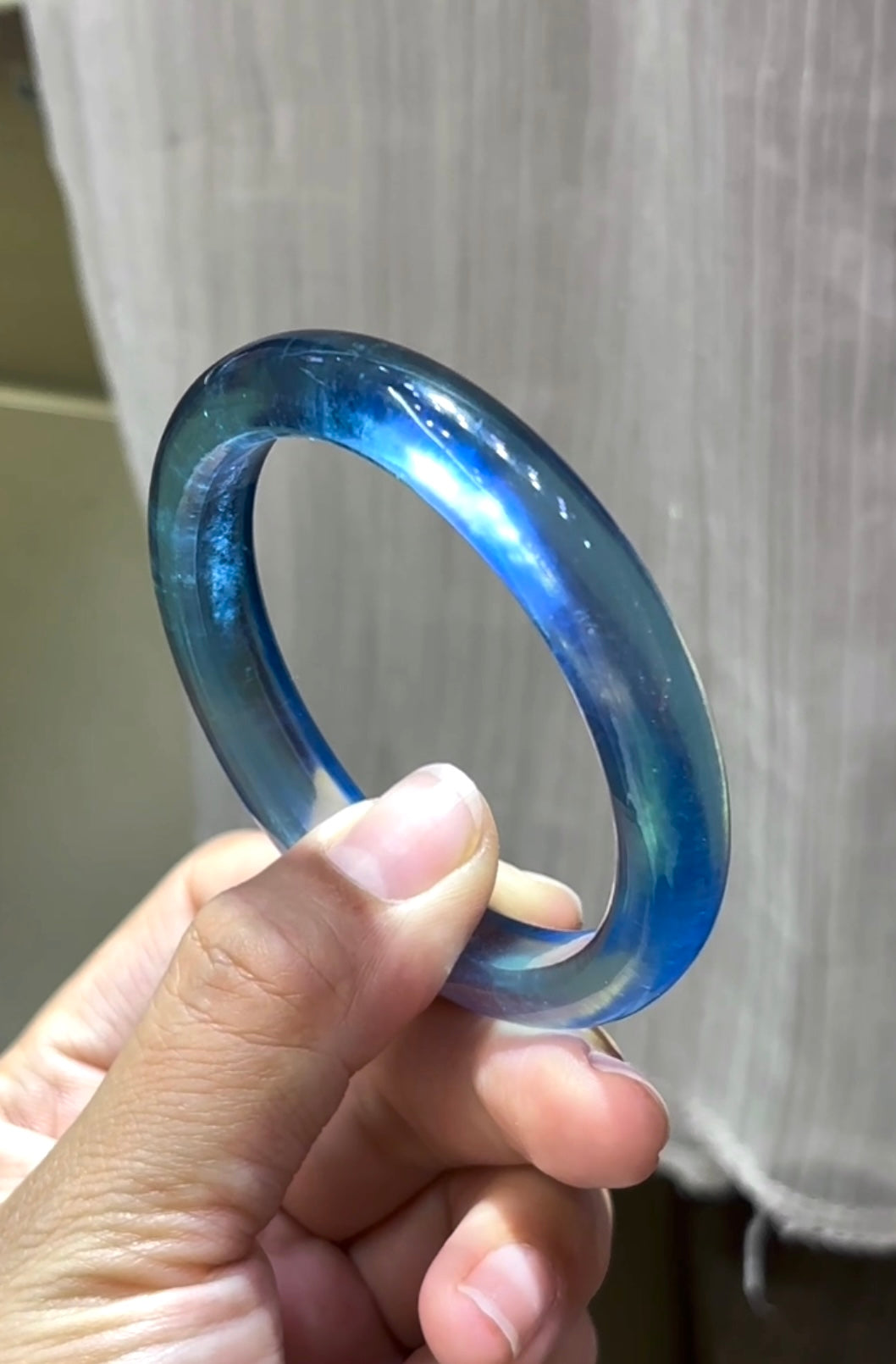 A2035 Inside Diameter 55.2 MM Beautiful Aquamarine Bracelet