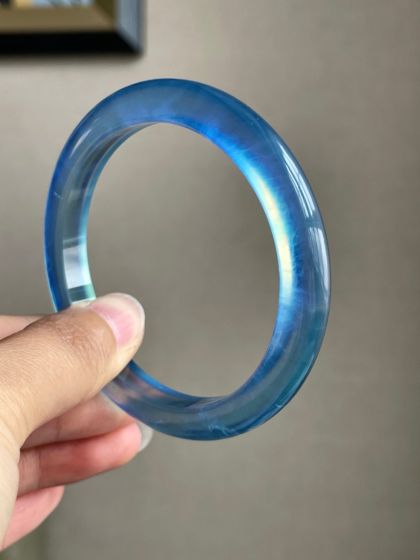 A2036 Inside Diameter 58 MM Beautiful Aquamarine Bracelet