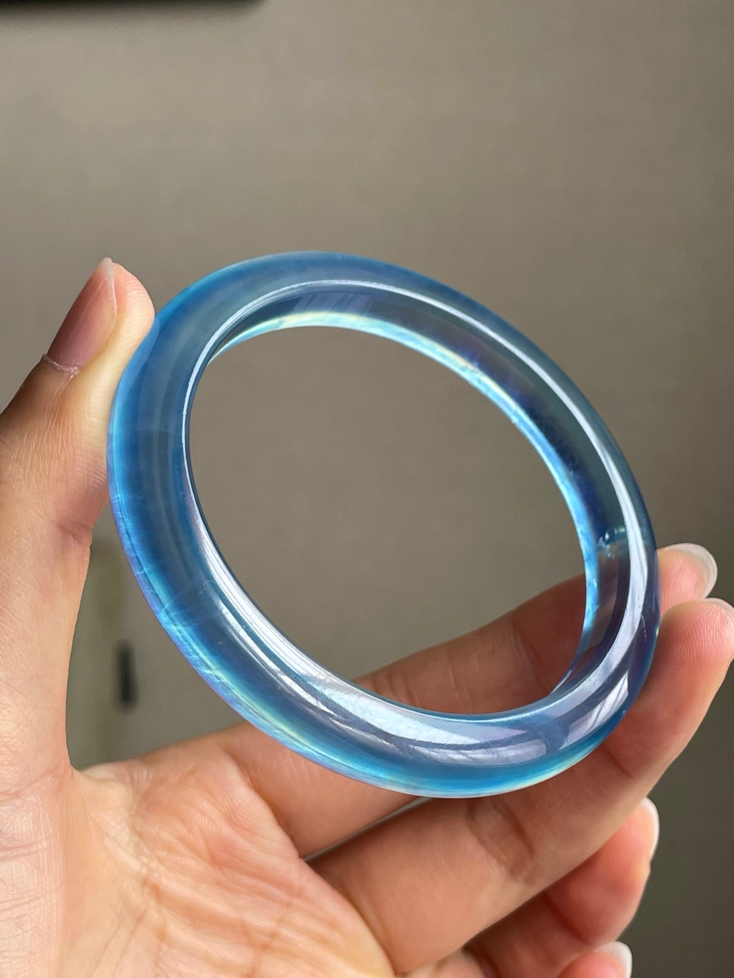 A2036 Inside Diameter 58 MM Beautiful Aquamarine Bracelet