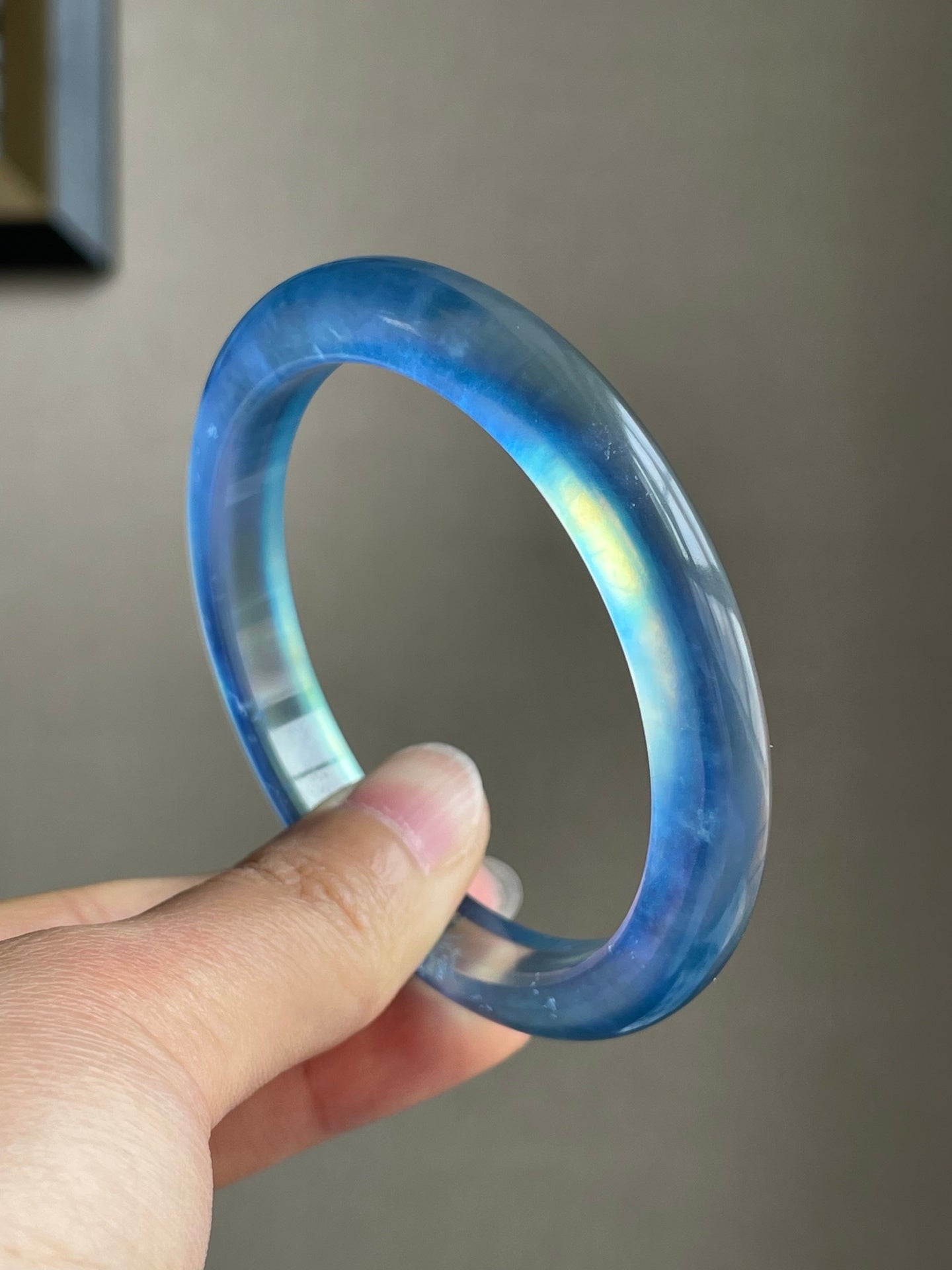 A2036 Inside Diameter 58 MM Beautiful Aquamarine Bracelet