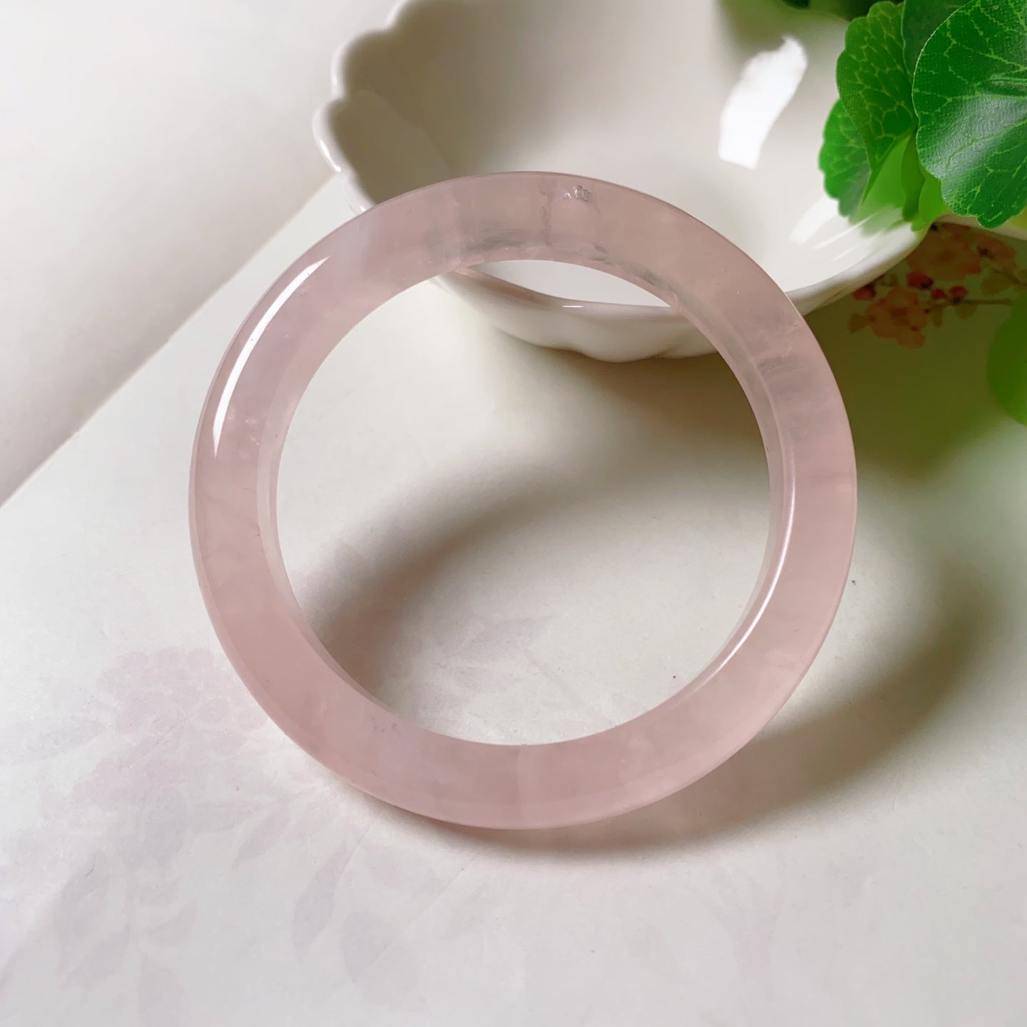 A2053 Inside Diameter 57.7 MM Beautiful Pink Crystal Bracelet
