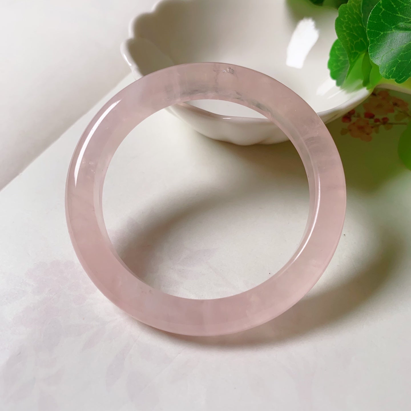 A2053 Inside Diameter 57.7 MM Beautiful Pink Crystal Bracelet