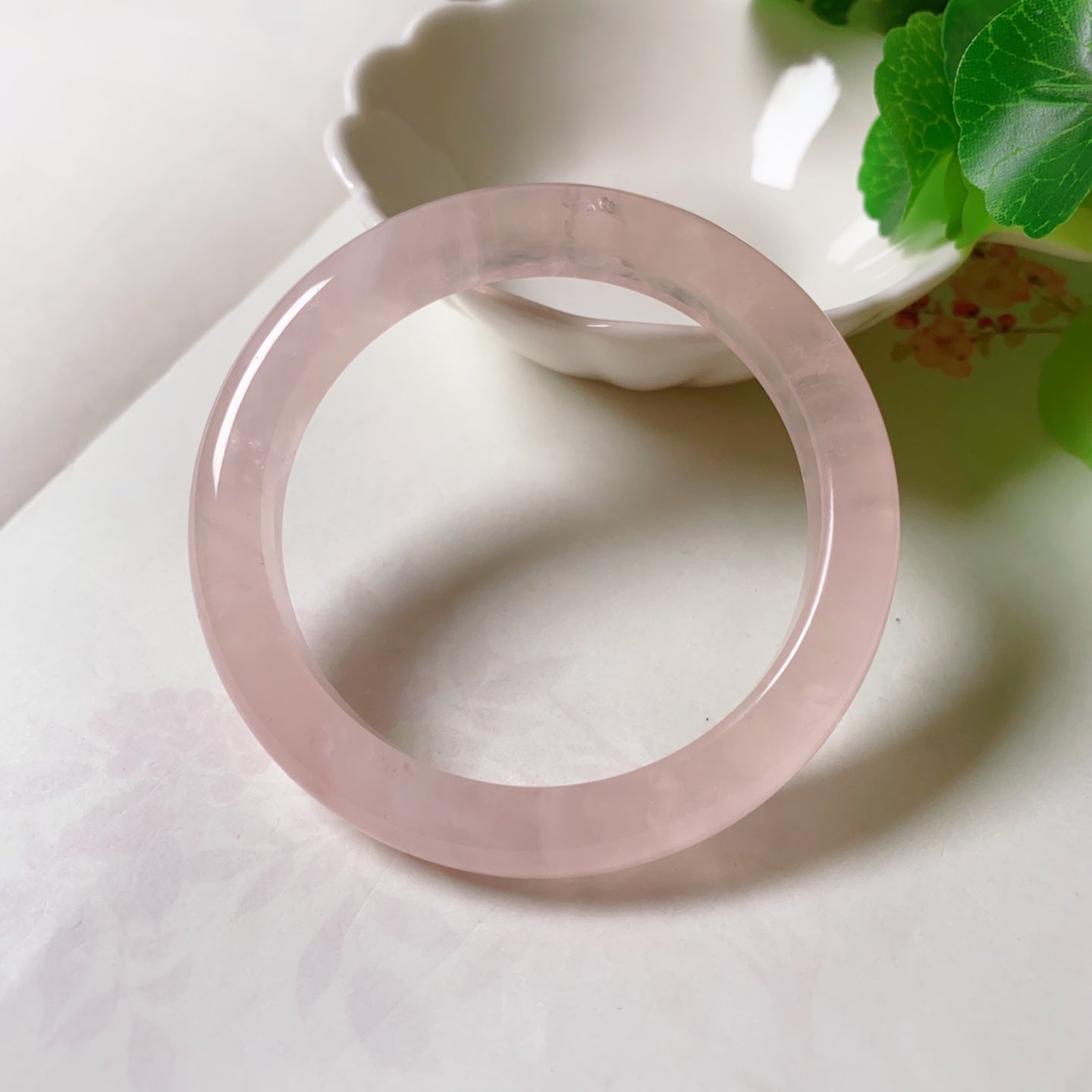 A2053 Inside Diameter 57.7 MM Beautiful Pink Crystal Bracelet