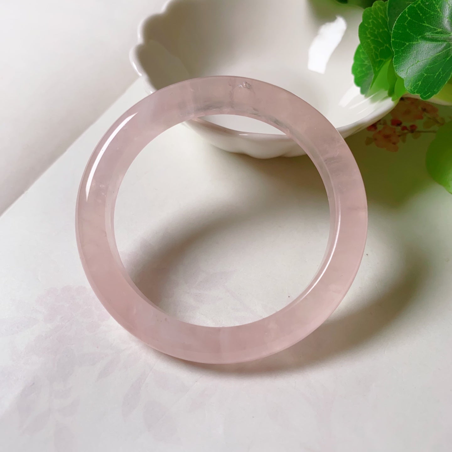 A2053 Inside Diameter 57.7 MM Beautiful Pink Crystal Bracelet