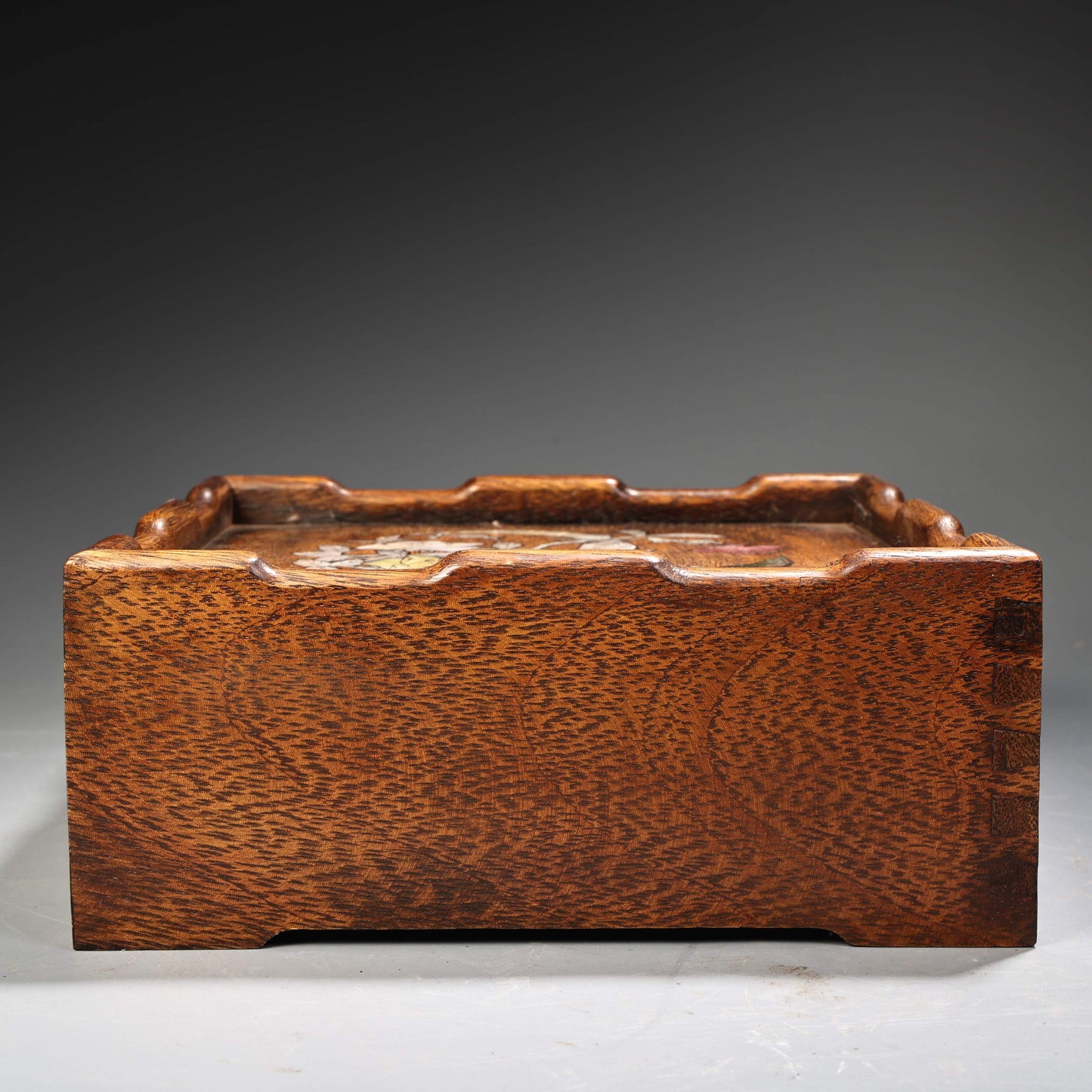 A2128 Chinese Huali Wood Inlay Shell Flowers Bird Design Jewellery Box