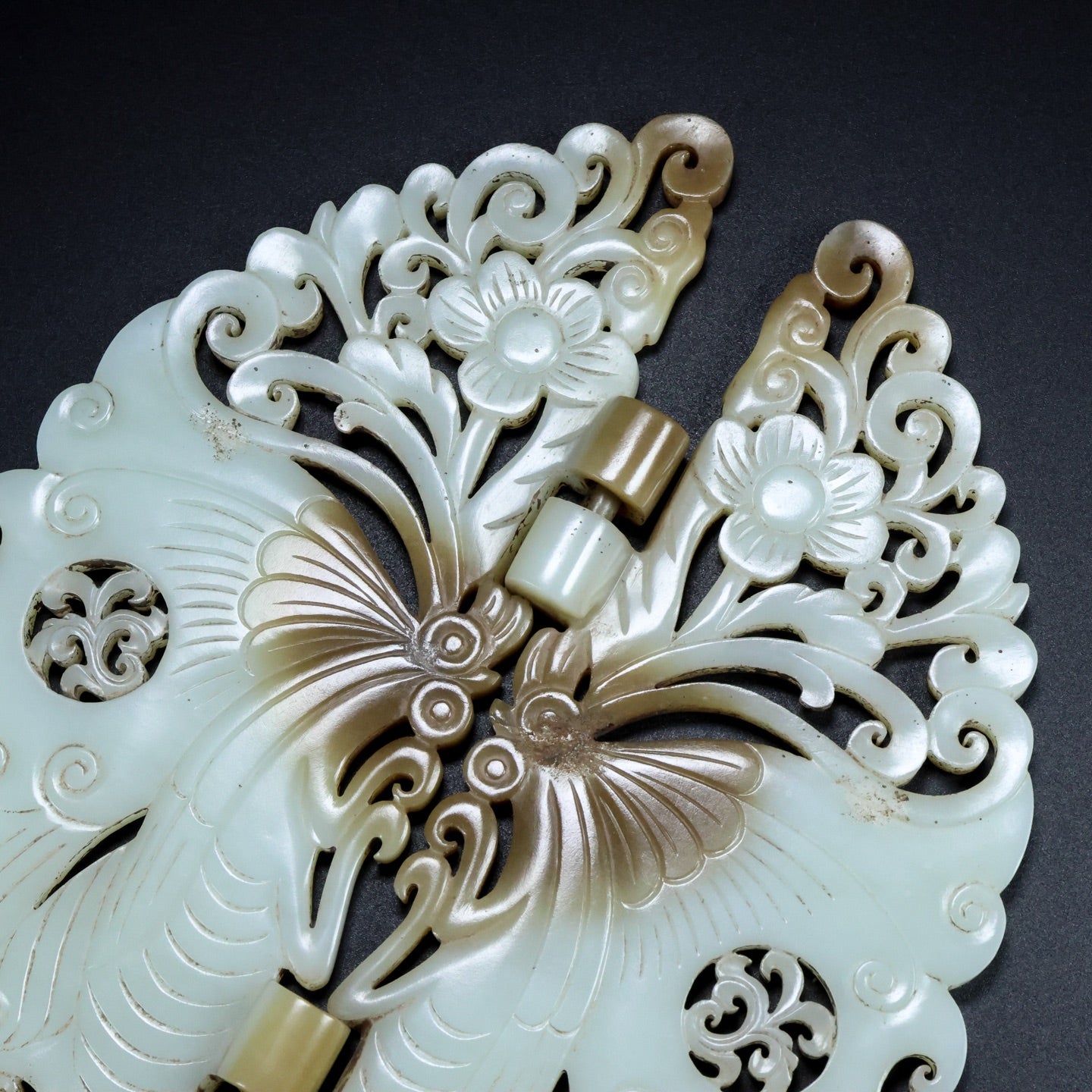 A2158 Superb Chinese Hetian Jade Butterfly Jade Bi