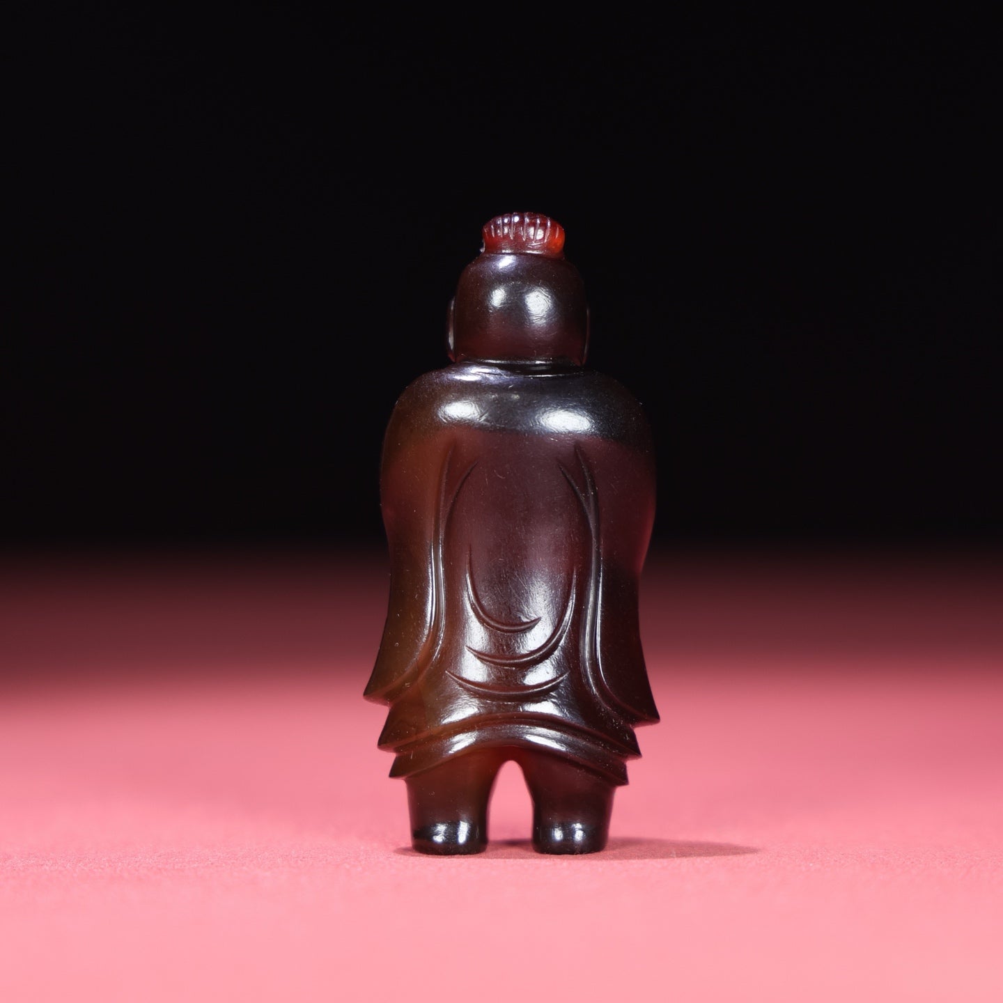 A2213 Vintage Chinese Agate Carved Kid Pendant