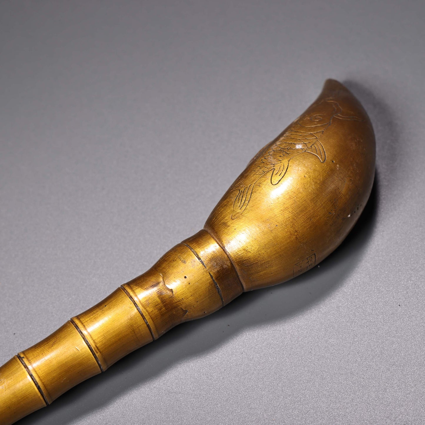 A2214 Vintage Chinese Brass Tobacco Pipe