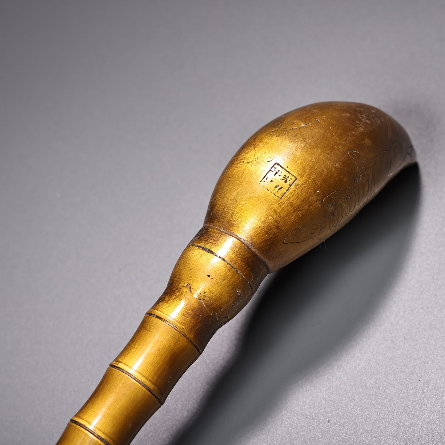 A2214 Vintage Chinese Brass Tobacco Pipe