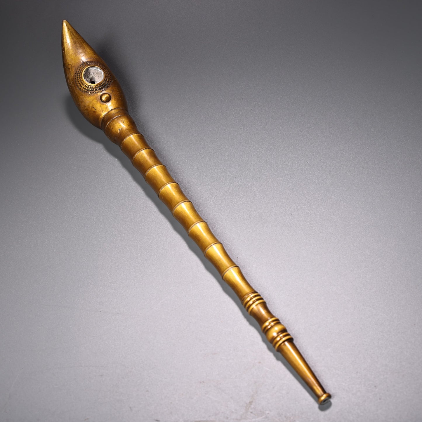 A2214 Vintage Chinese Brass Tobacco Pipe
