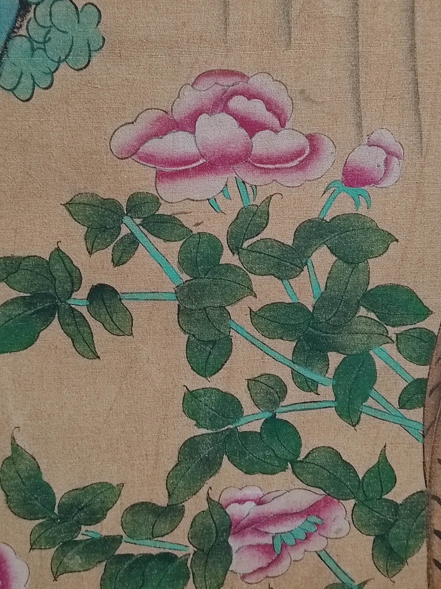 A2252 Chinese Watercolour On Silk Flowers Bird Design Painting - Ma Yuan