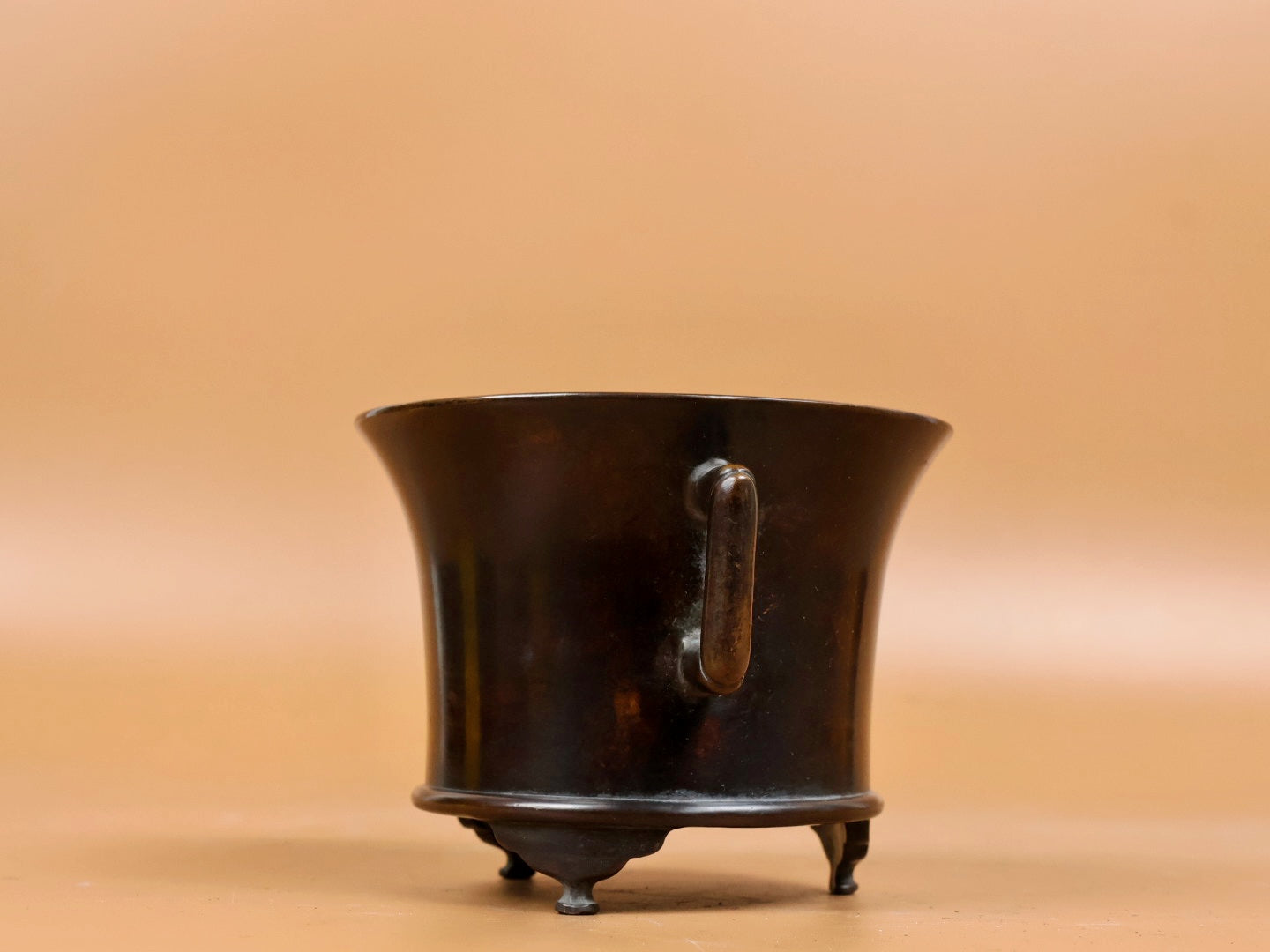 A2268 Vintage Chinese Copper Double Ear Incense Burner