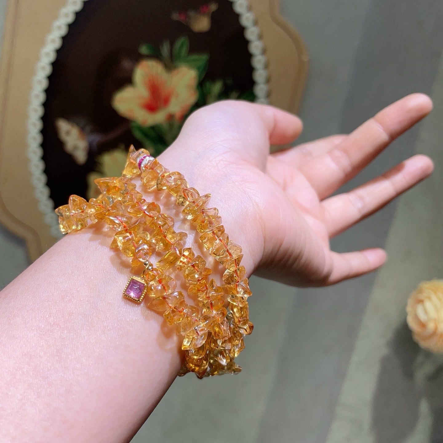 A2296 Beautiful Yellow Crystal Bracelet/Necklace