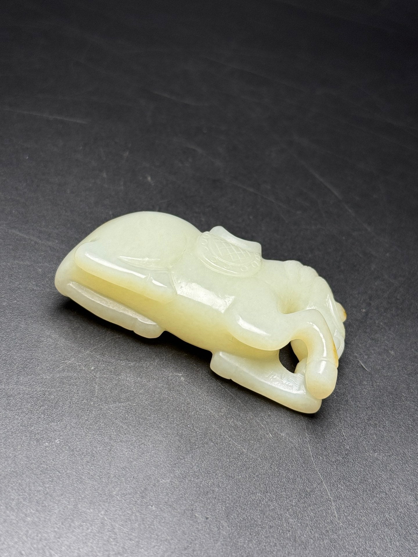 A2348 Superb Chinese Hetian Jade Carved Fortune Horse Pendant