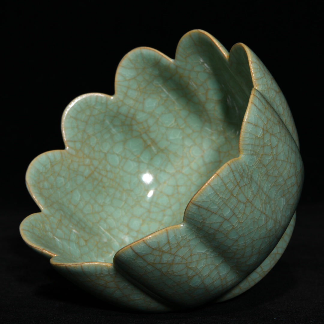 A2366 Chinese Ru Kiln Porcelain Lotus Flower Bowl