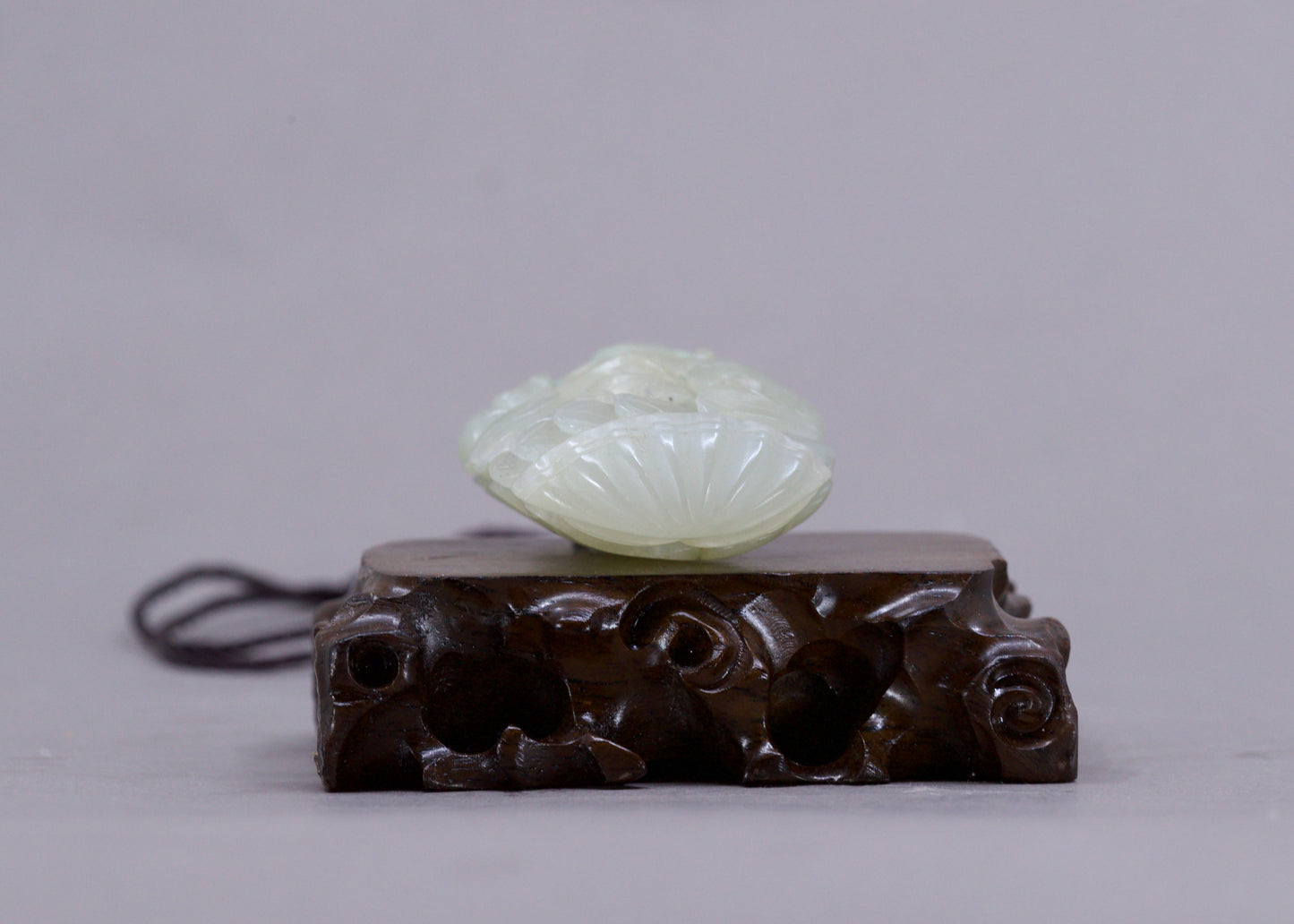 Chinese Hetian Jade Pendant w Fish Carp, Fortune Bat, Ruyi, & Lotus