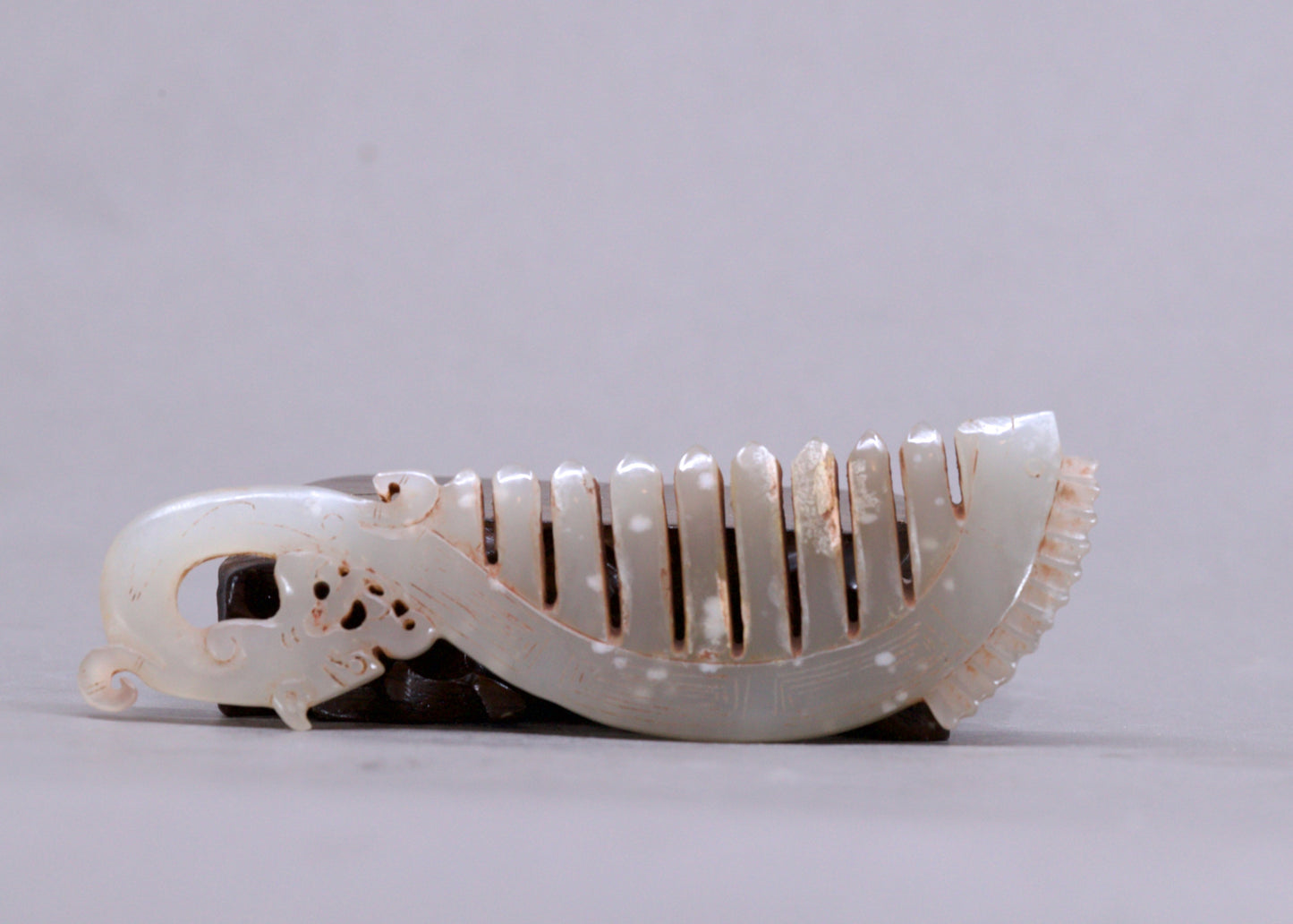 Vintage Chinese Hetian Jade Comb