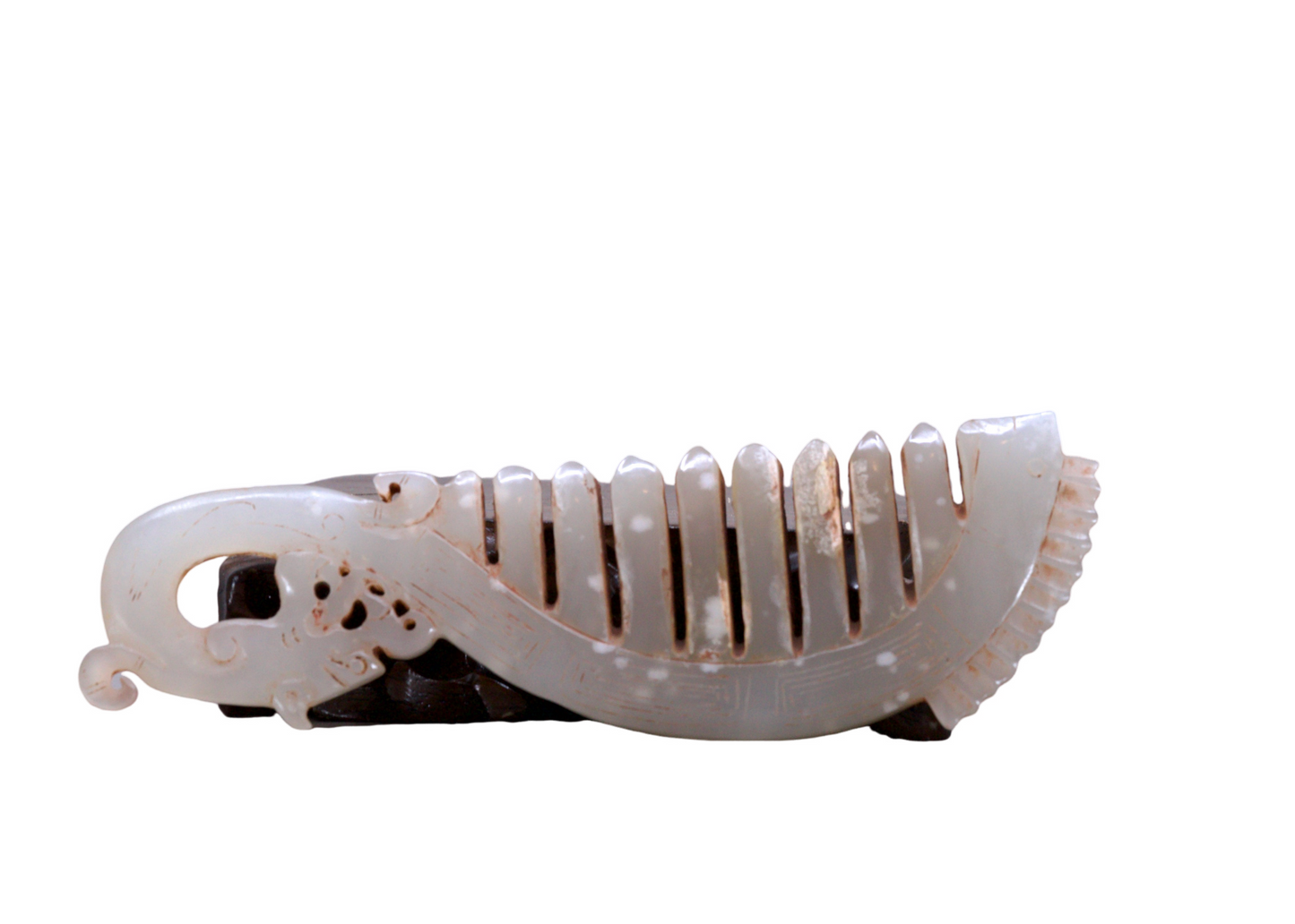 Vintage Chinese Hetian Jade Comb