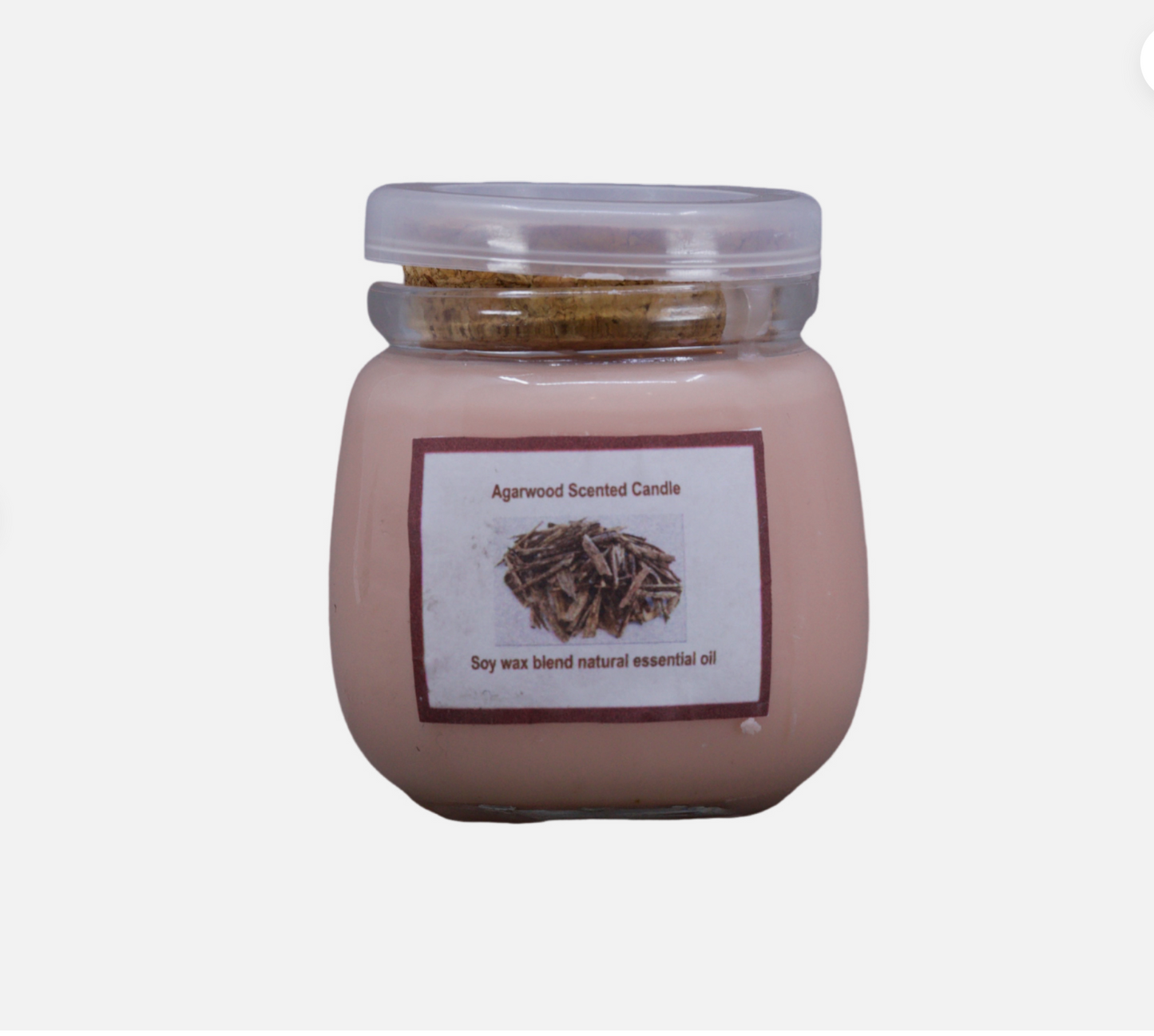 QR012 2.5% Brown Agarwood Scented Soy Wax Candle 7oz Jar