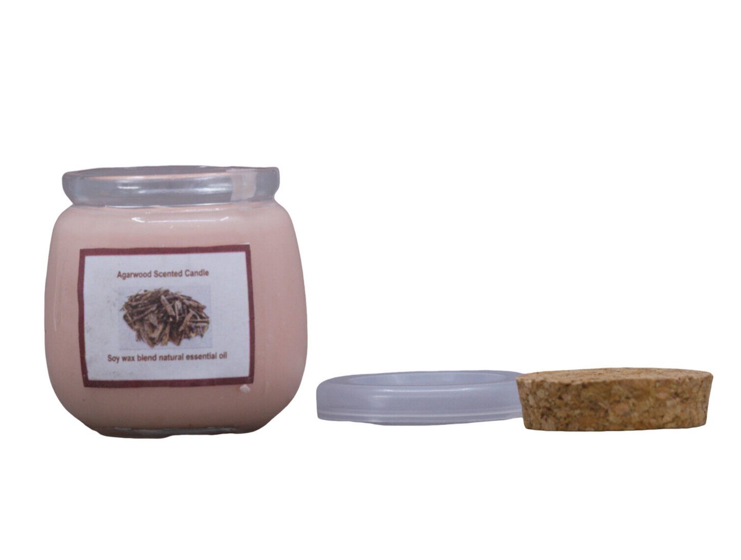 QR012 2.5% Brown Agarwood Scented Soy Wax Candle 7oz Jar