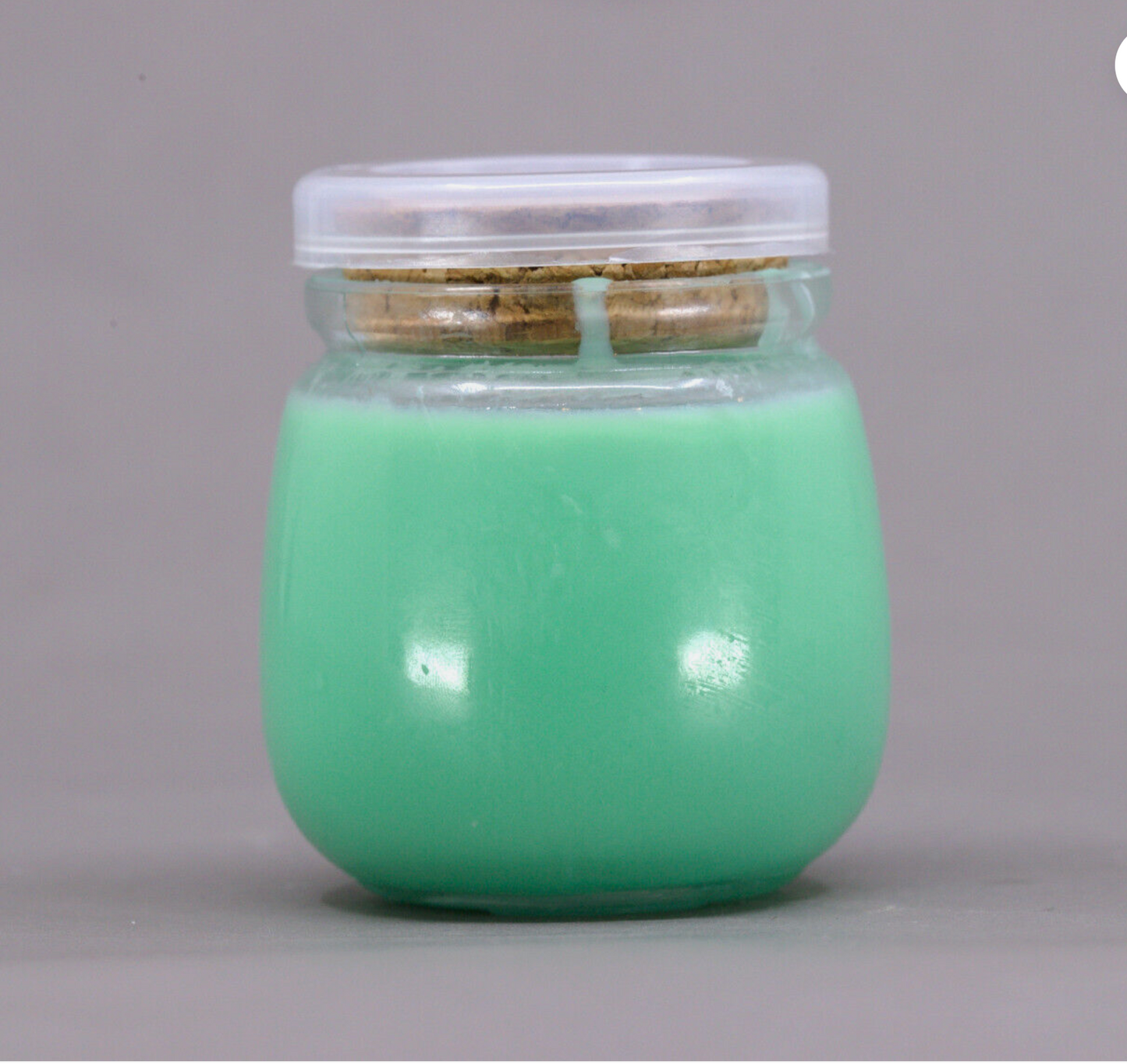 QR016 2.5% Green Peppermint Scented Soy Wax Candle 7oz Jar