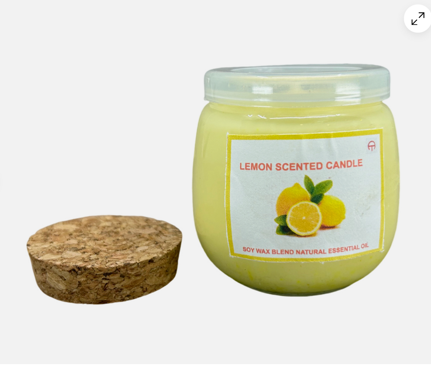 QR017 15% Yellow Lemon Scented Soy Wax Candle 7oz Jar