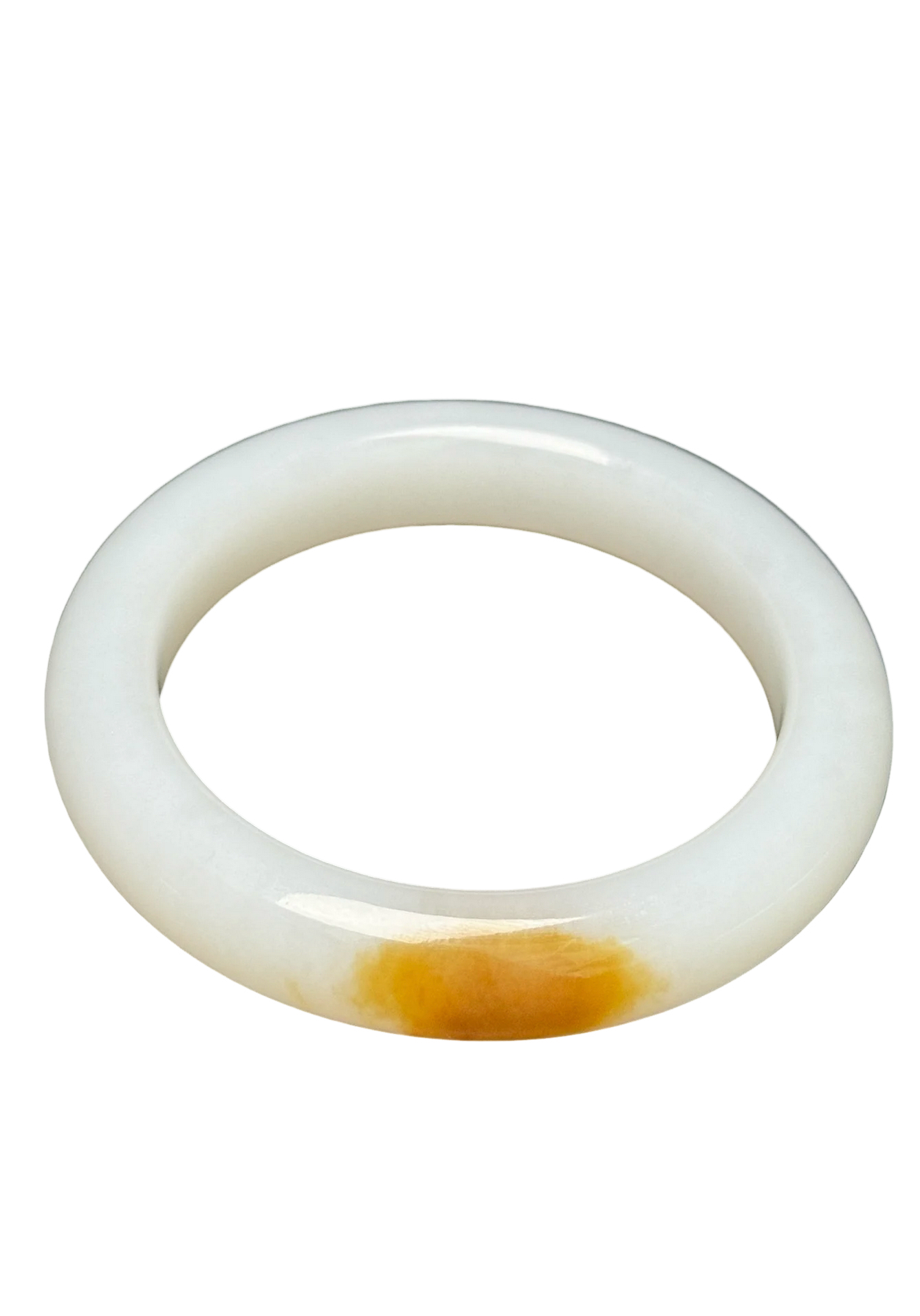 A0167 High Quality Inside Diameter 57MM Chinese Natural Double Color Hetian Jade Bracelet