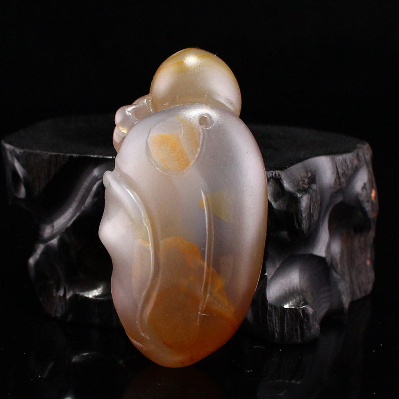 Old Agate Arhat Pendant