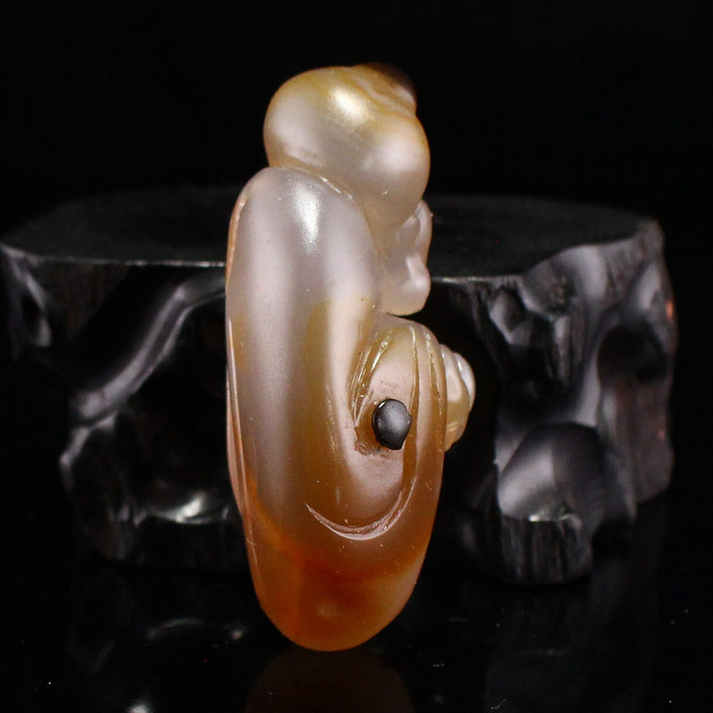 Old Agate Arhat Pendant