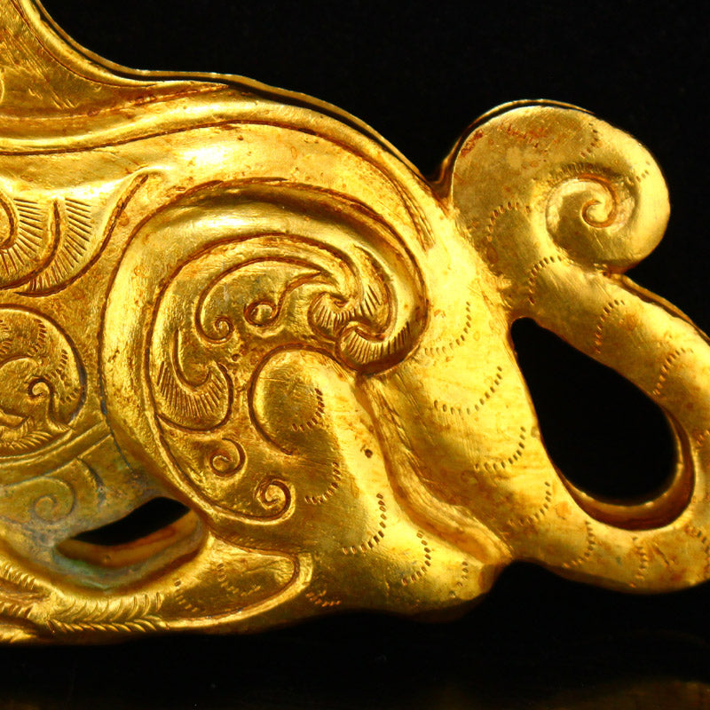 A Pair Chinese Gilt Gold Bronze Tiger General Token